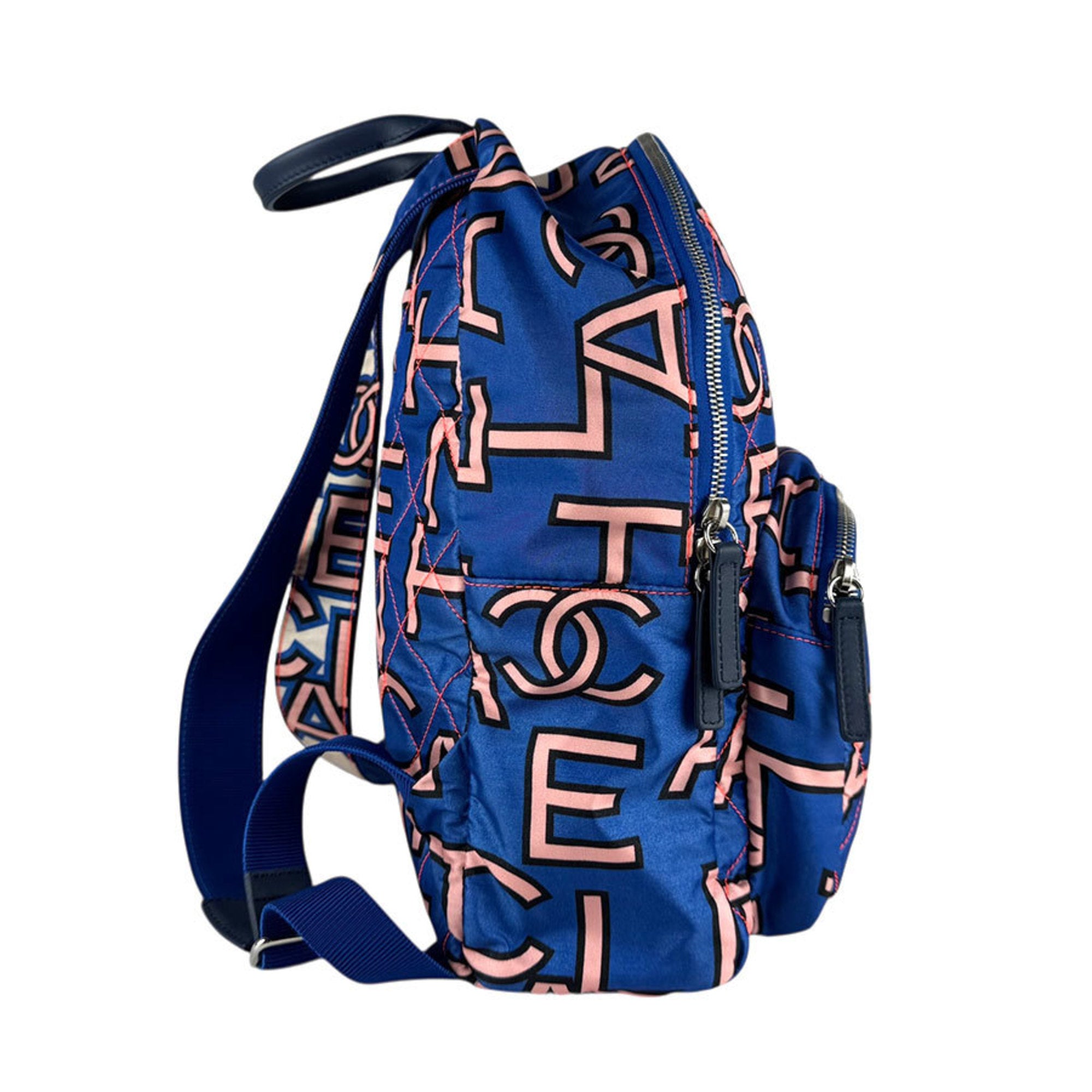 CHL Satin Blue Backpack for Women z7730