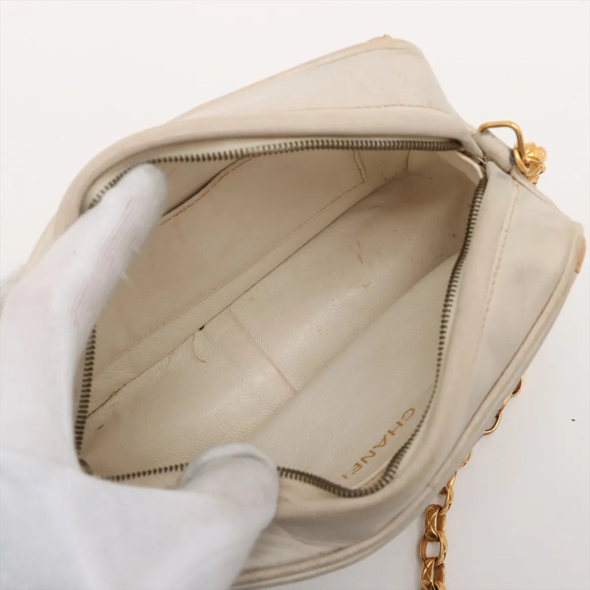 CHL Women's Lambskin Leather Chain Shoulder Bag with Guarantee and Serial Seal