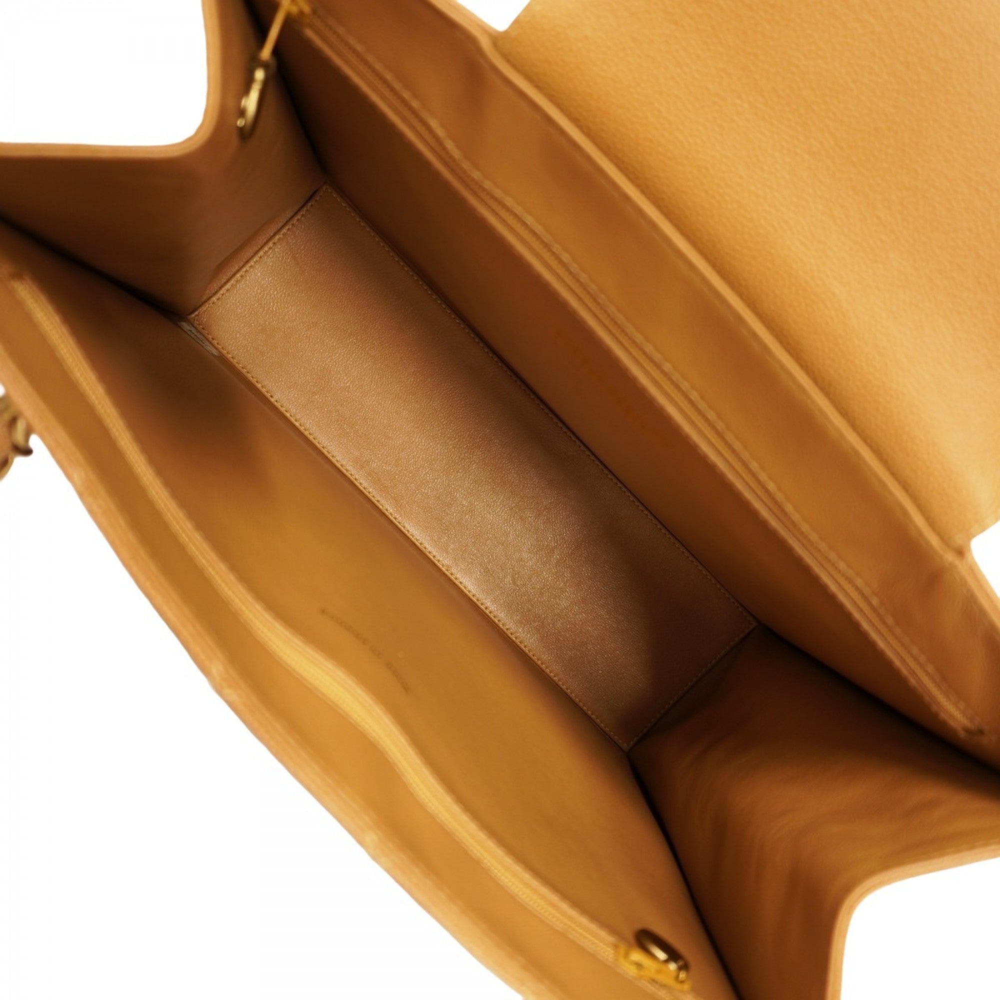 CHL Matelasse Tote Bag with Chain Shoulder Bag, Caviar Skin, Brown, Women's