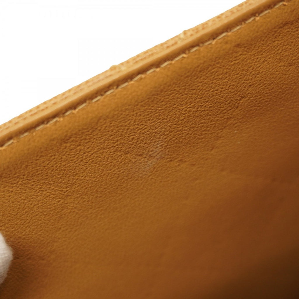 CHL Matelasse Tote Bag with Chain Shoulder Bag, Caviar Skin, Brown, Women's