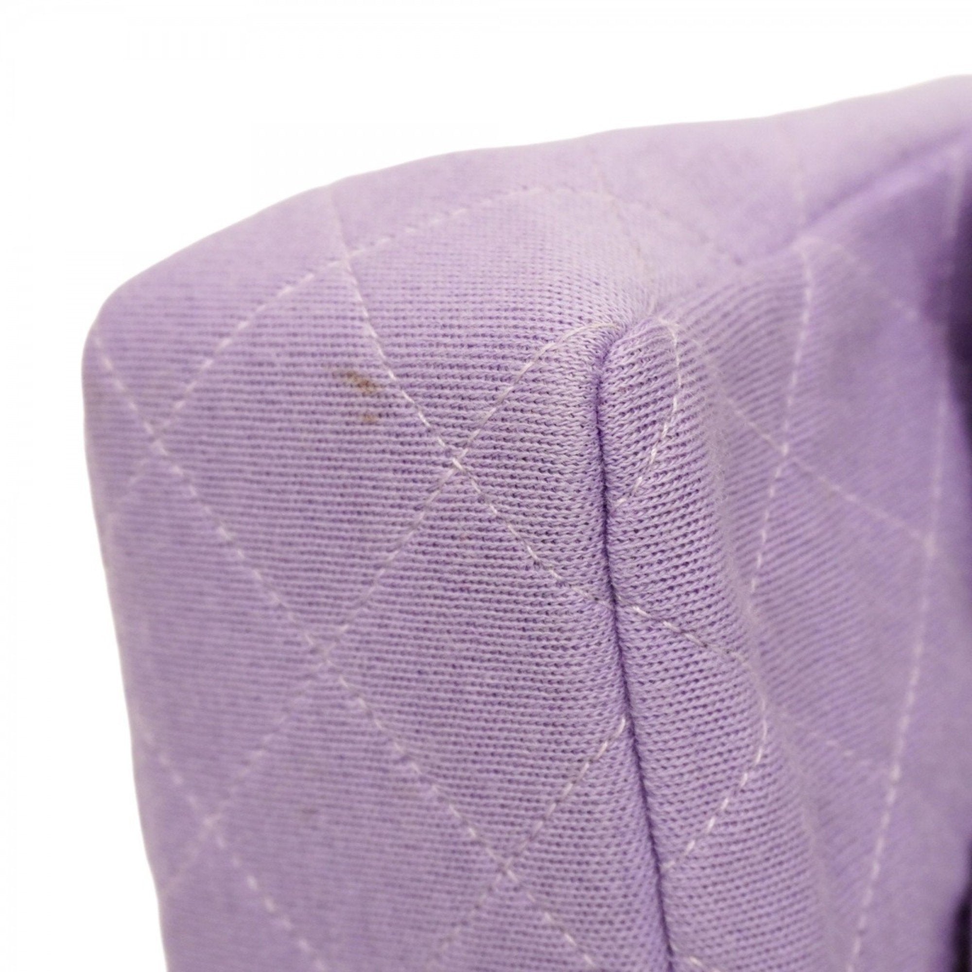 CHL Mini Matelasse Shoulder Bag with Chain, Cotton, Purple Champagne, Women's