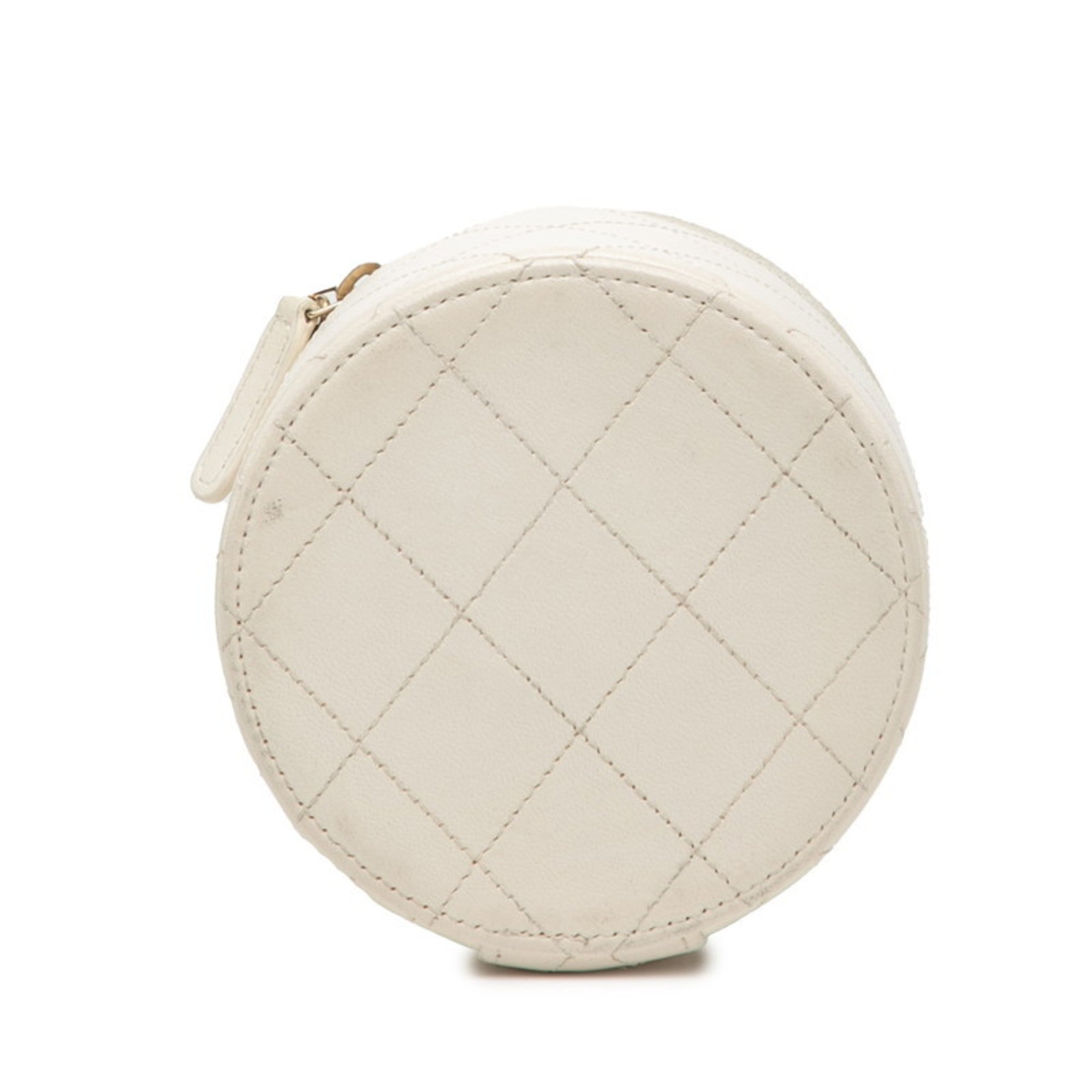 Chanel CocoCHL Mark Small Vanity Bag with Chain Shoulder AP2193 in Off-White and Black Calfskin, Women's