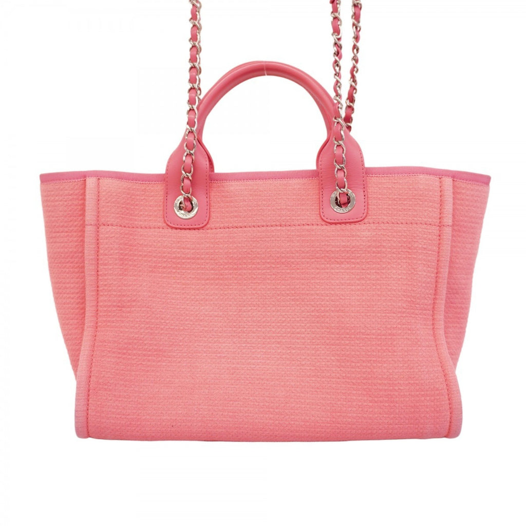 CHL Deauville Chain Canvas Tote Bag, Pink, 2-Way Bag for Women