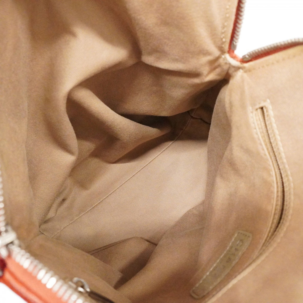 CHL Matelasse Shoulder Bag with Chain Bag, Caviar Skin, Red, Women's