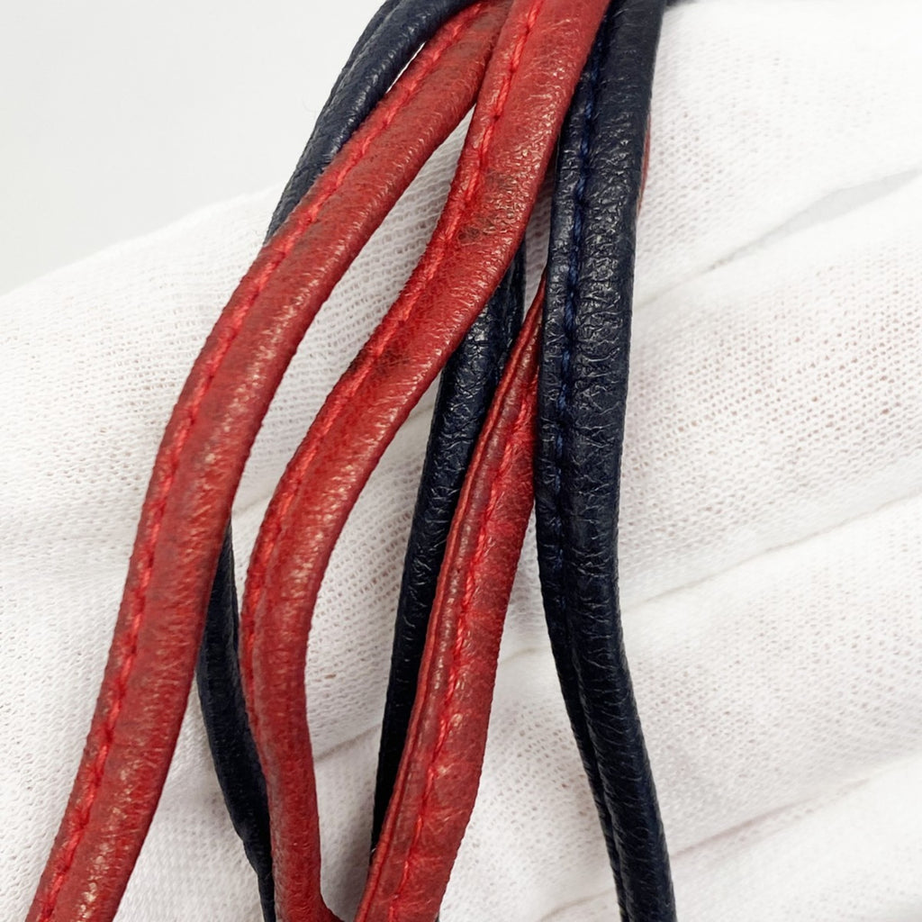 CHL Matelasse Shoulder Bag, Lambskin, Navy Red, Women's