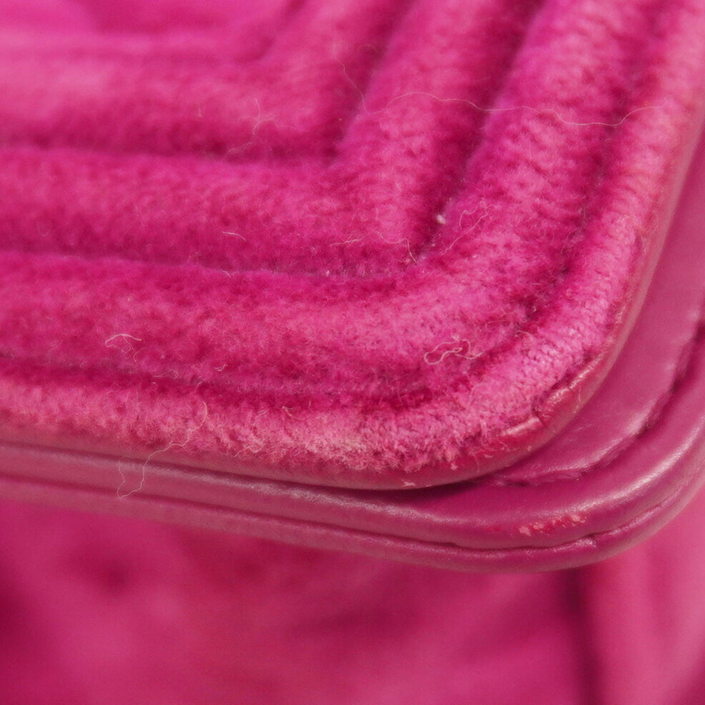 CHL Shoulder Bag Boy Chain Velvet Purple Women's