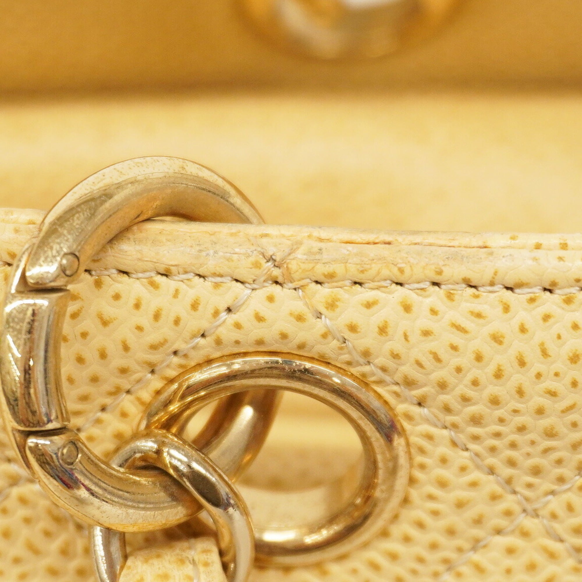 CHL Matelasse Chain Handbag in Beige Caviar Leather for Women, P1594179