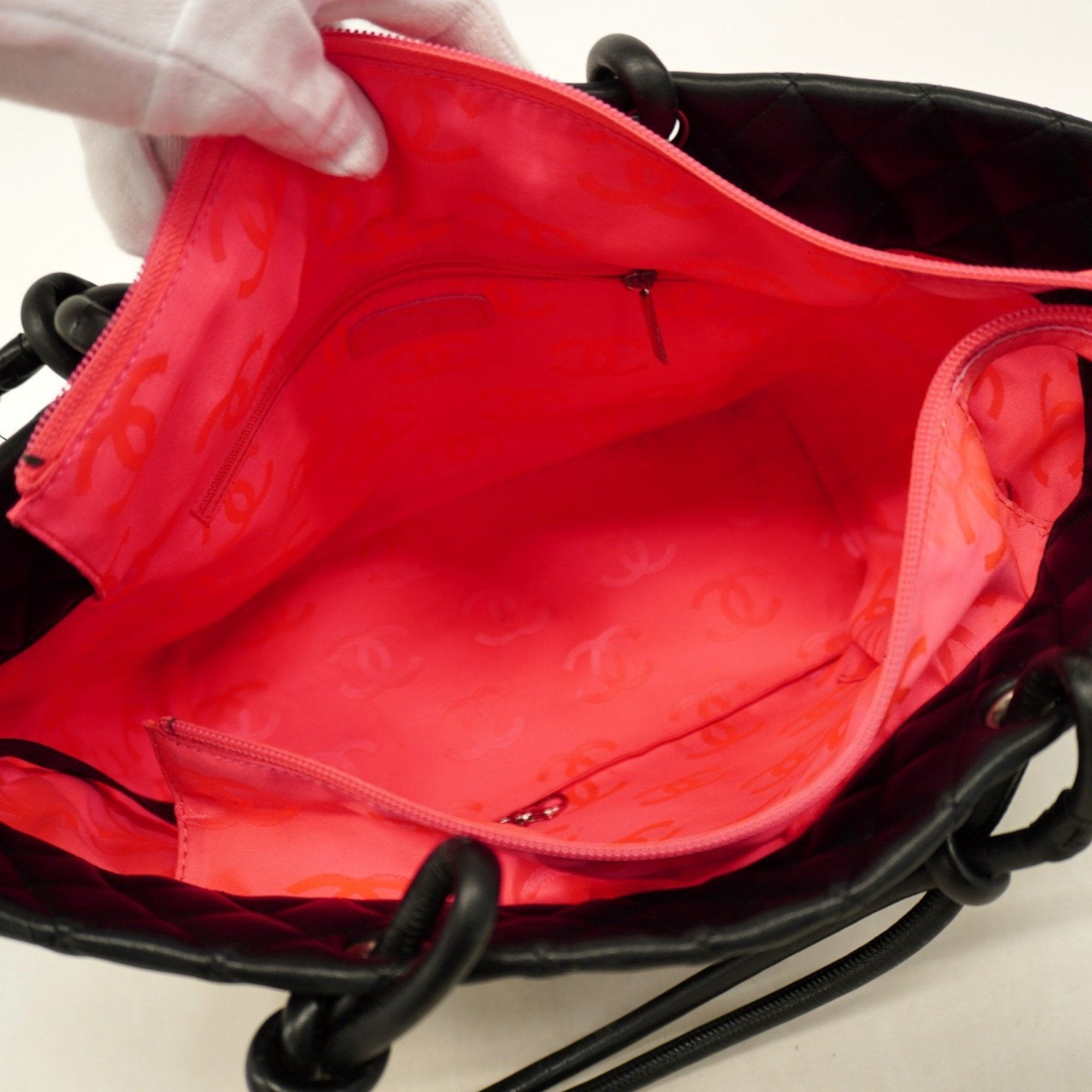 CHL Cambon Tote Bag, Lambskin, Black, Women's