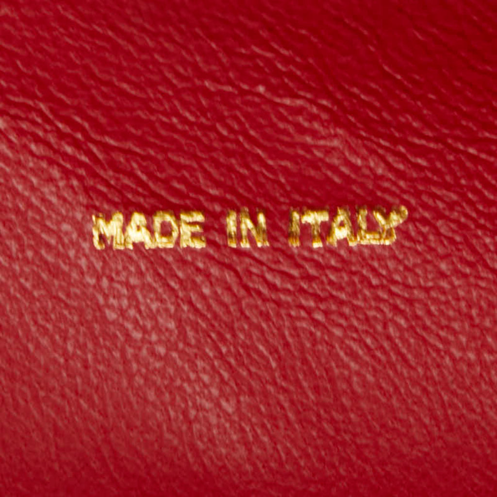 CHL Matelasse Coco Mark Chain Shoulder Bag in Red Lambskin for Women