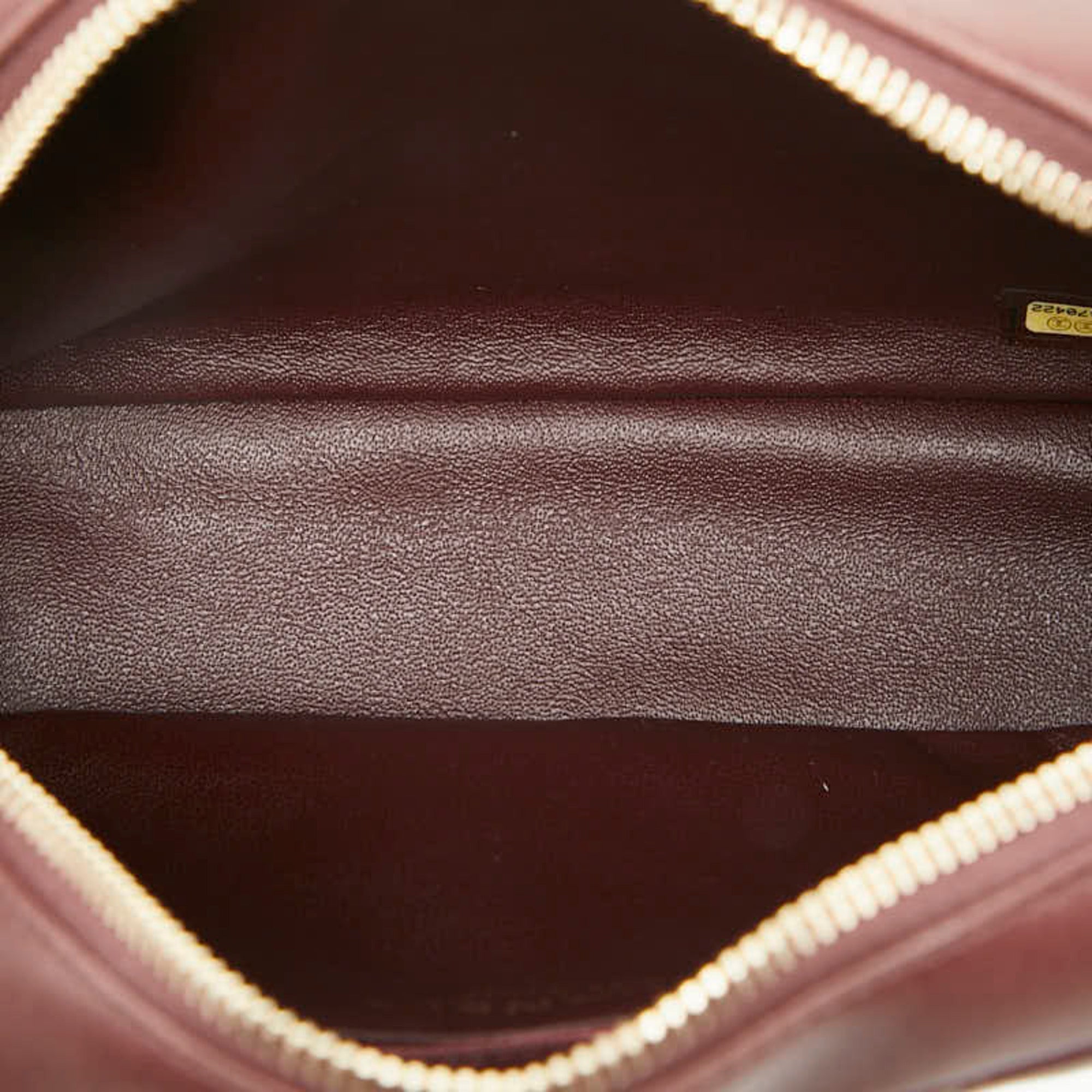 CHL Matelasse Coco Mark Chain Shoulder Bag Pochette in Bordeaux, Wine Red, and Gold Hardware Lambskin for Women