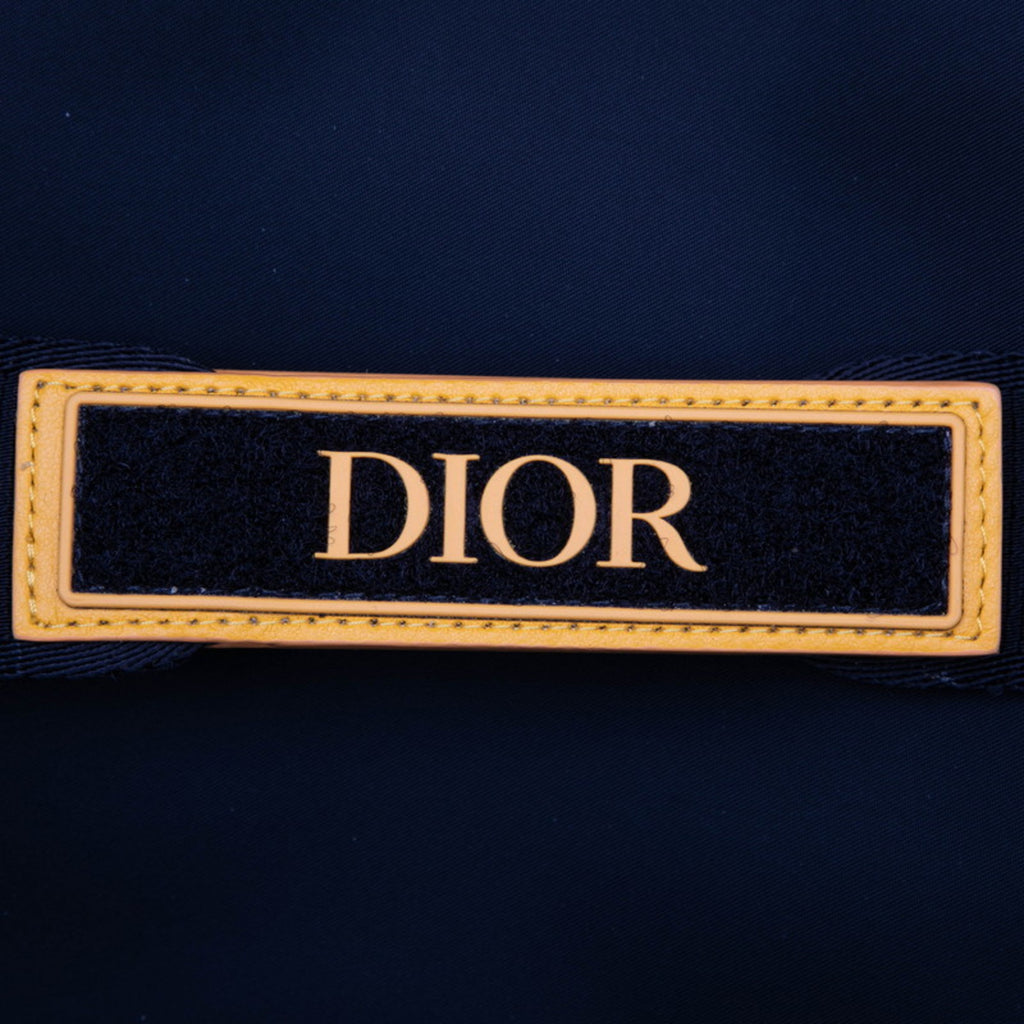 CRD Dior Dior Oblique World Tour Body Bag Sling Yellow Leather Women's