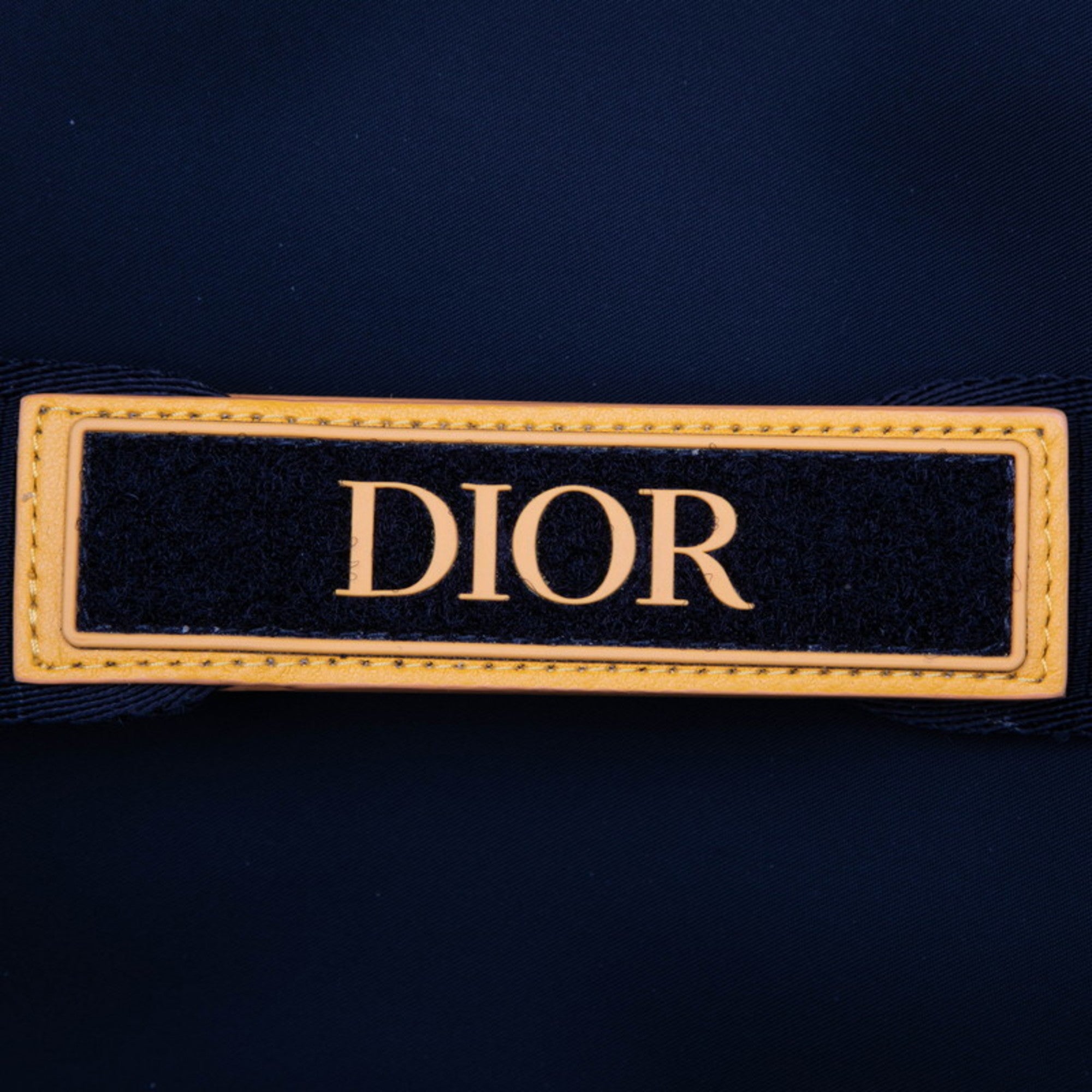 CRD Dior Dior Oblique World Tour Body Bag Sling Yellow Leather Women's