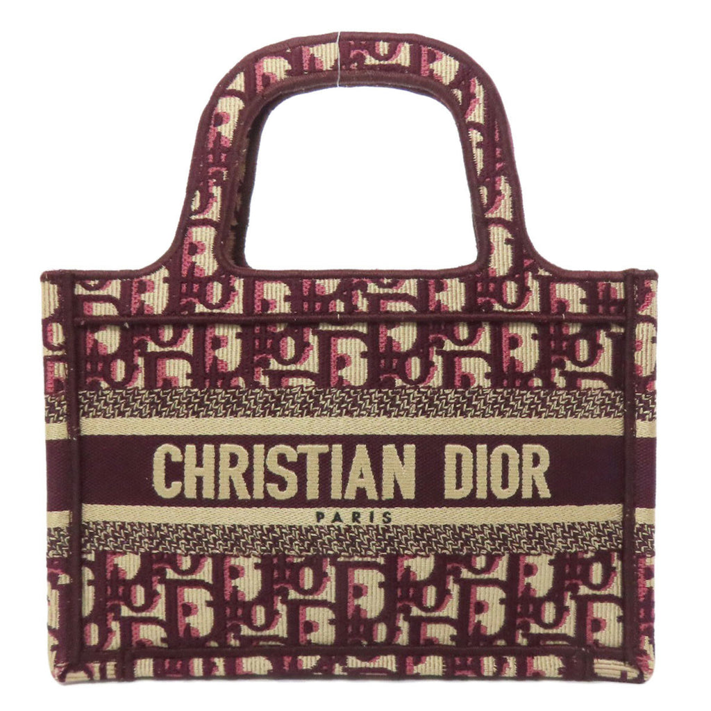 CRD Dior Book Tote Mini Handbag Canvas Women's