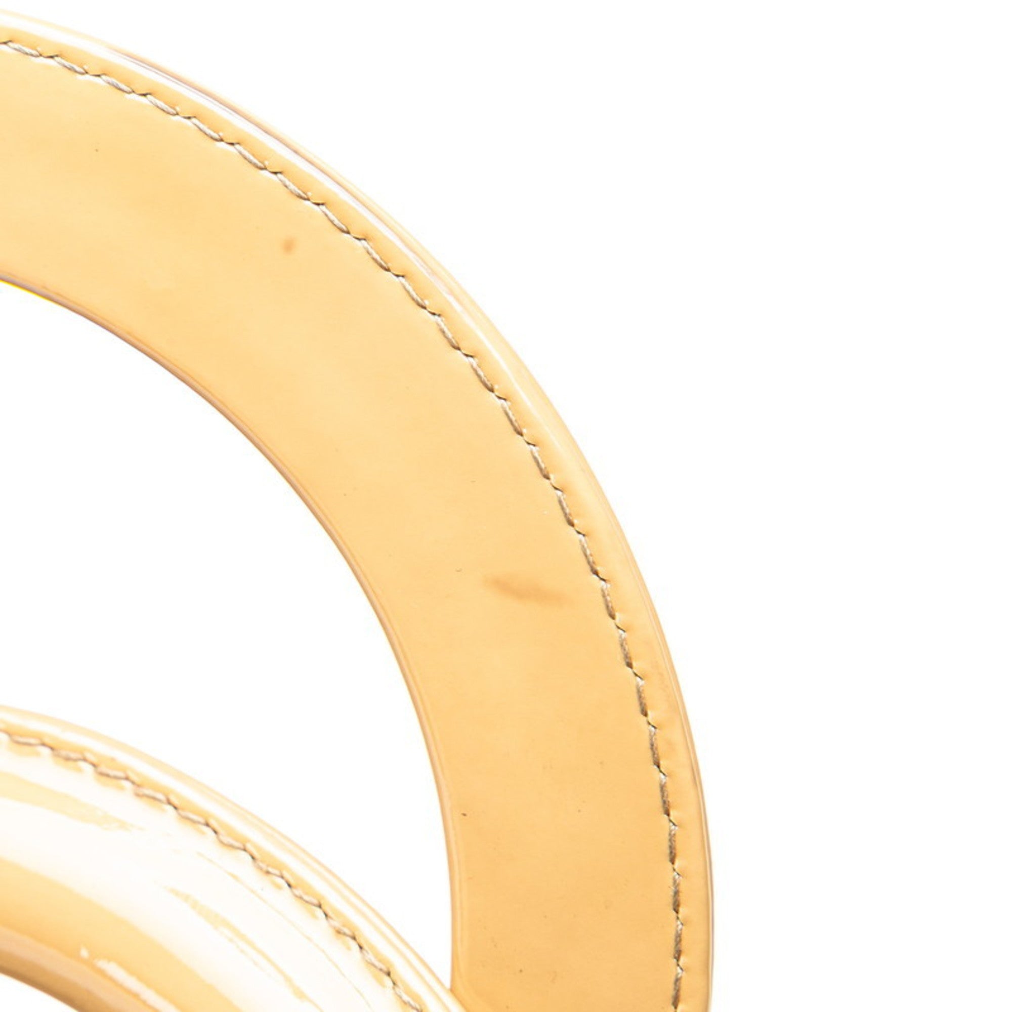 CRD Dior Dior Cannage Lady Large Handbag/Shoulder Bag, 2-Way, Beige Patent Leather, Women's,