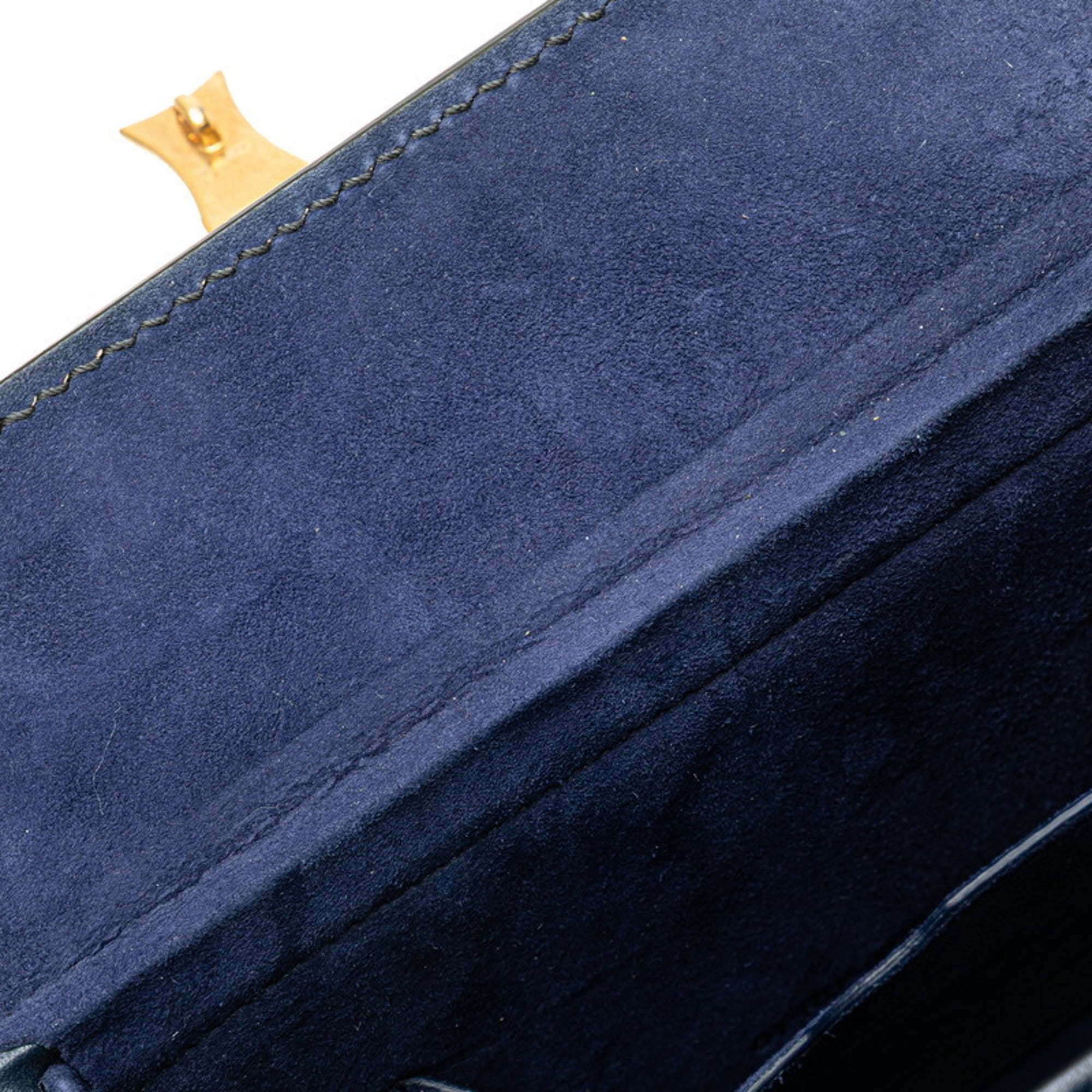 CRD Dior Dior Addict Small Box Crossbody Shoulder Bag in Navy Leather for Women