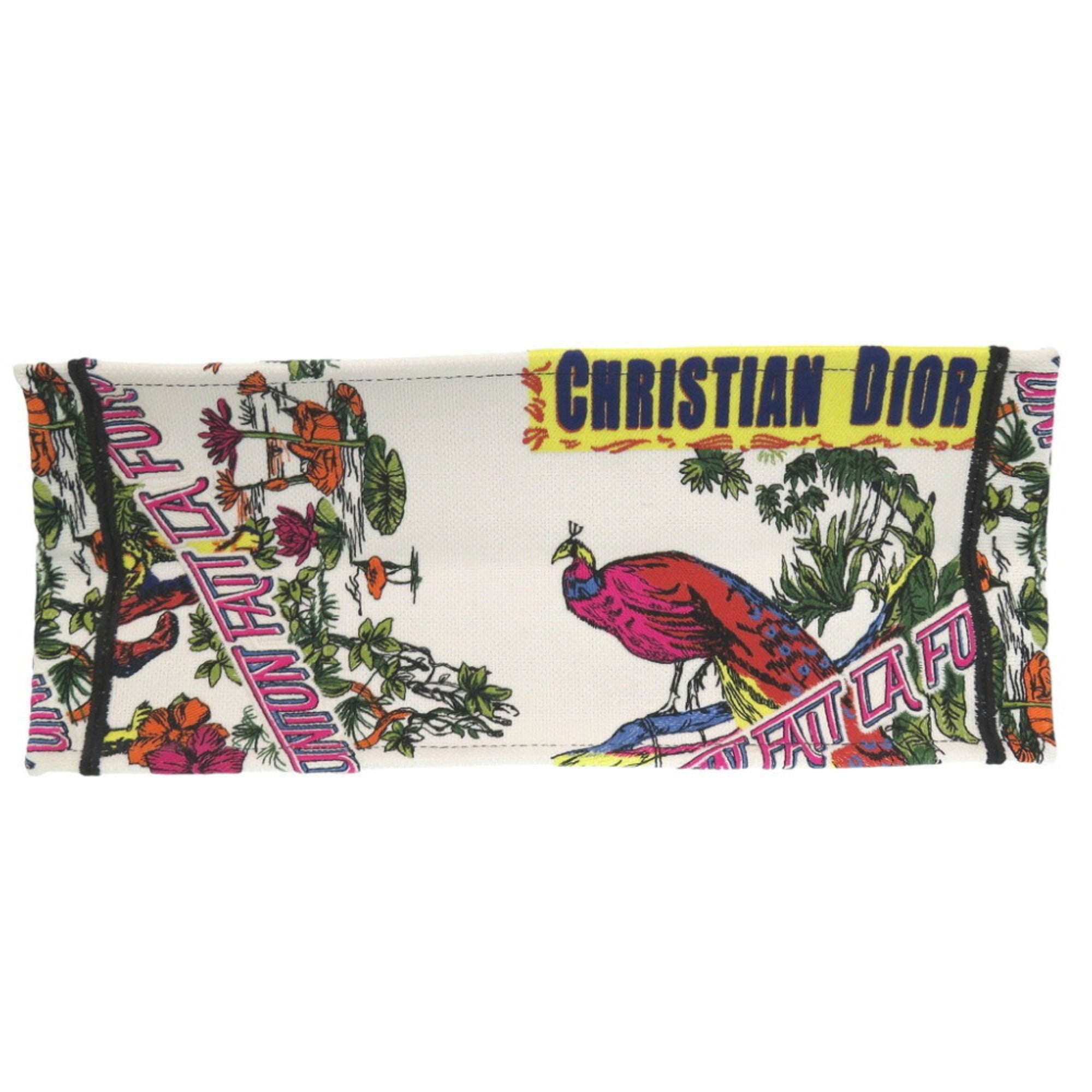 CRD Dior Book Tote Large Bag Canvas White 0388Christian