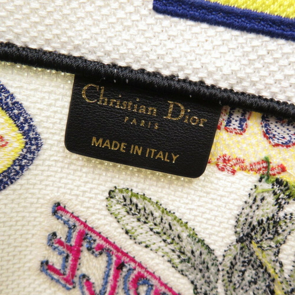 CRD Dior Book Tote Large Bag Canvas White 0388Christian