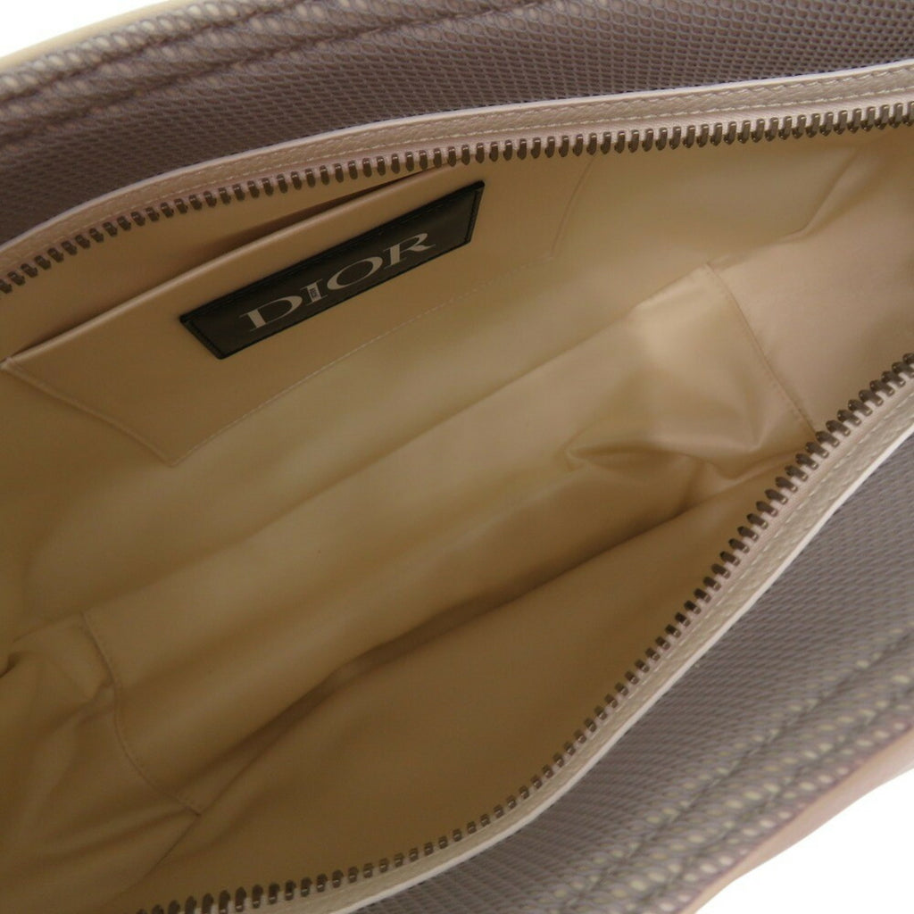 CRD Dior x Sacai Saddle Soft Bag 1ADHO029USG Leather Nylon White Shoulder 1579Christian Men's