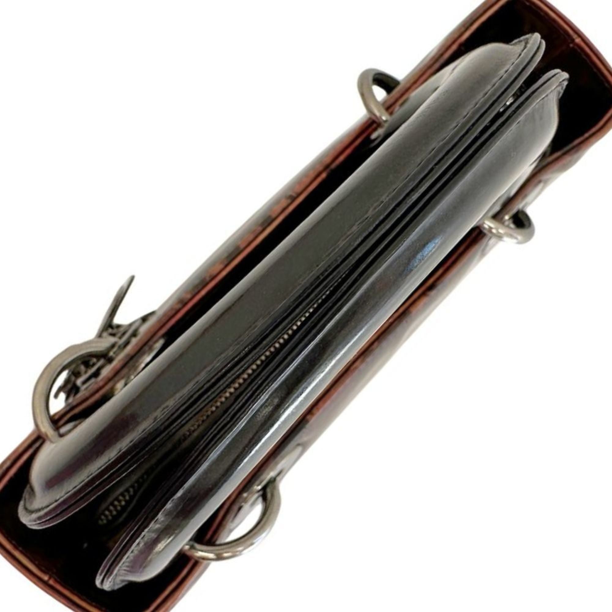 CRD Dior Lady Handbag MA-0958 Patent Leather Made in Italy Zipper Ladies