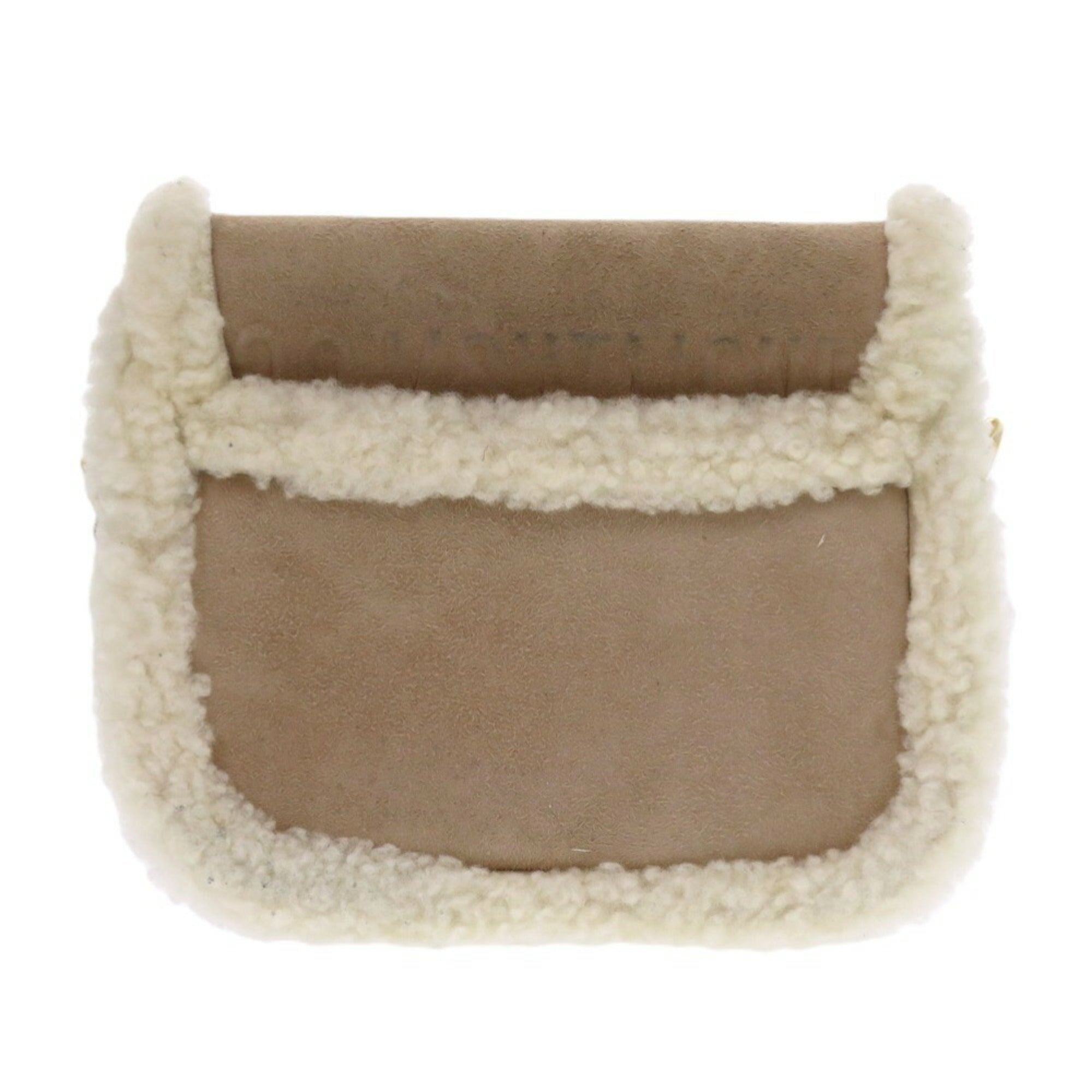 CRD Dior Bobby Shearling Suede Mouton Beige Shoulder Bag 0340