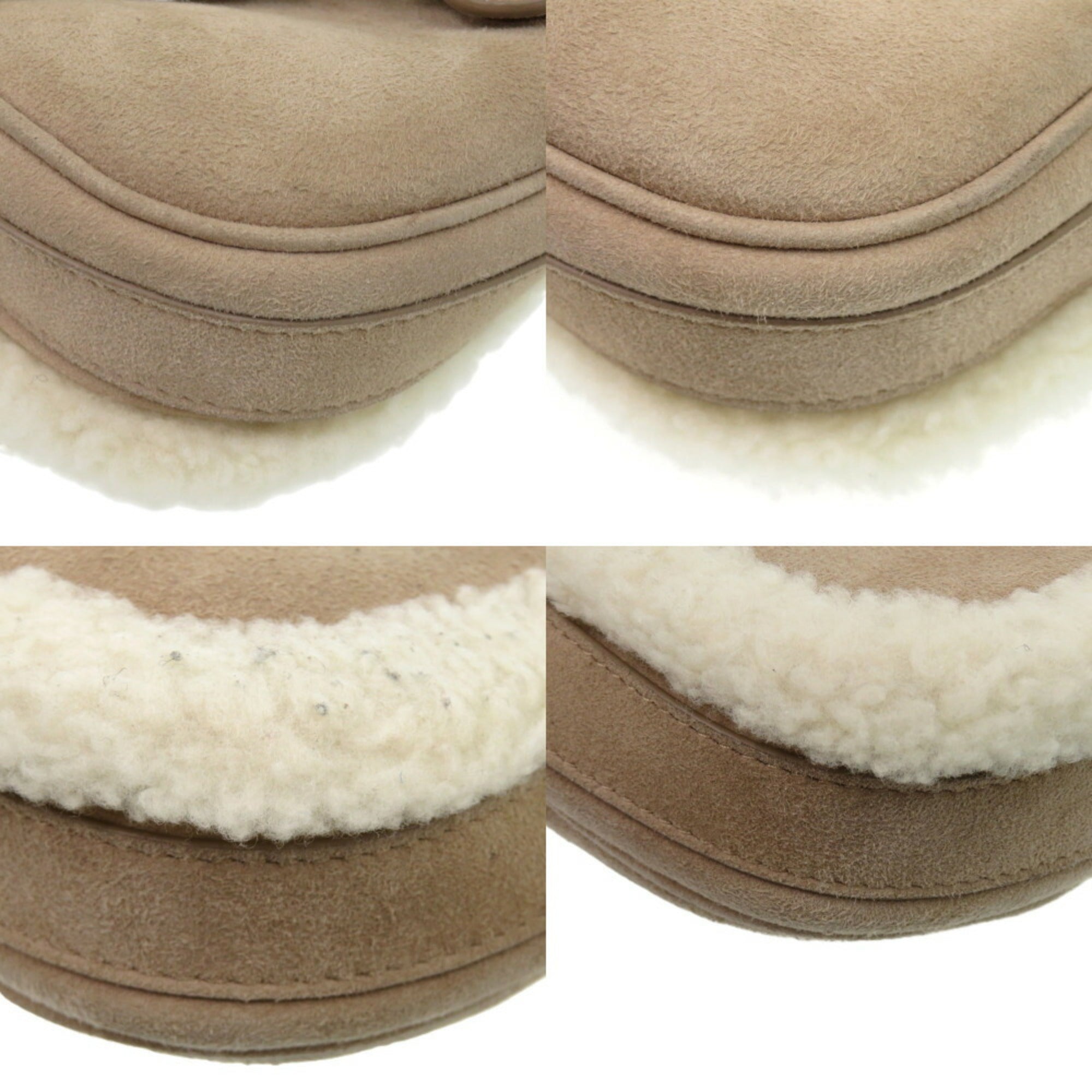 CRD Dior Bobby Shearling Suede Mouton Beige Shoulder Bag 0340