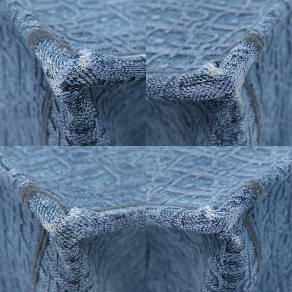 CRD Dior Oblique Book Tote Large M1286ZWAL Denim Blue Bag 0150