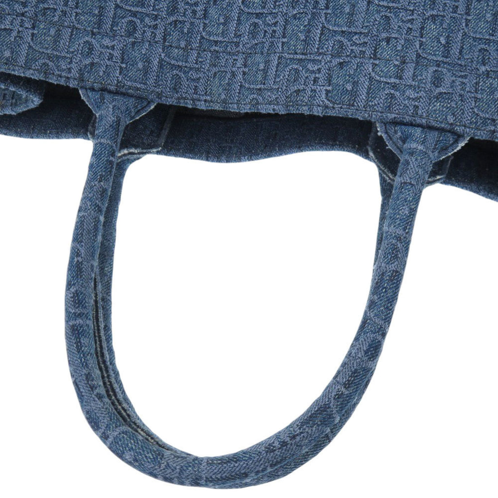 CRD Dior Oblique Book Tote Large M1286ZWAL Denim Blue Bag 0150