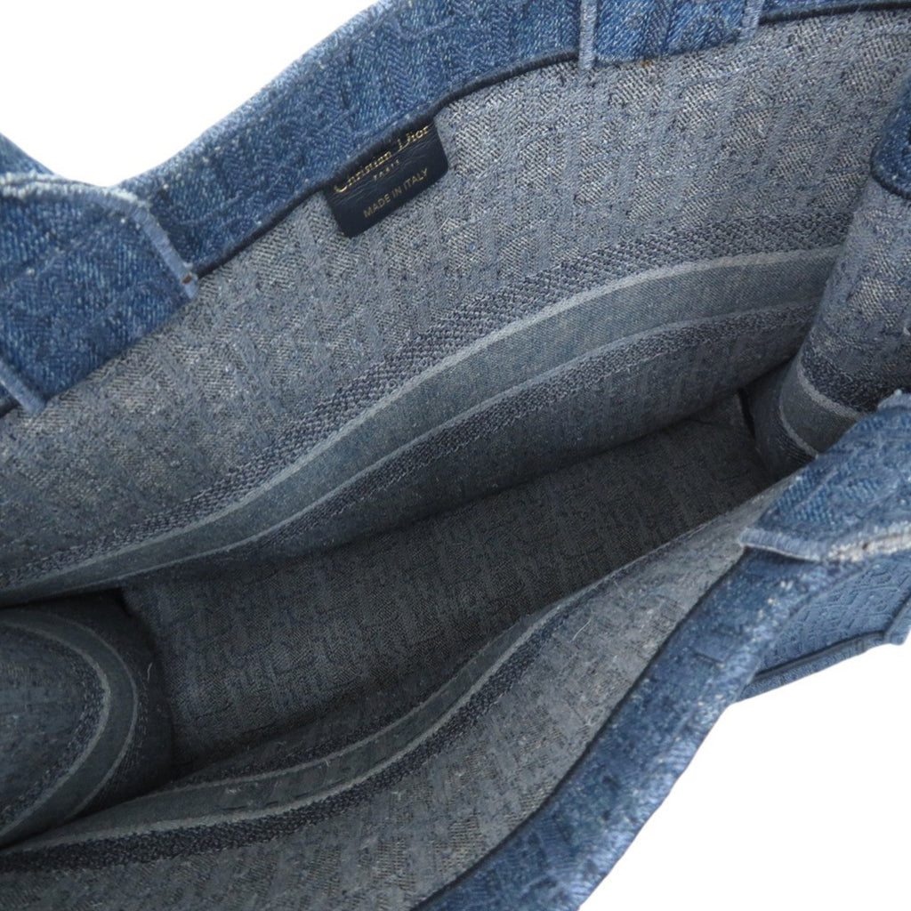 CRD Dior Oblique Book Tote Large M1286ZWAL Denim Blue Bag 0150