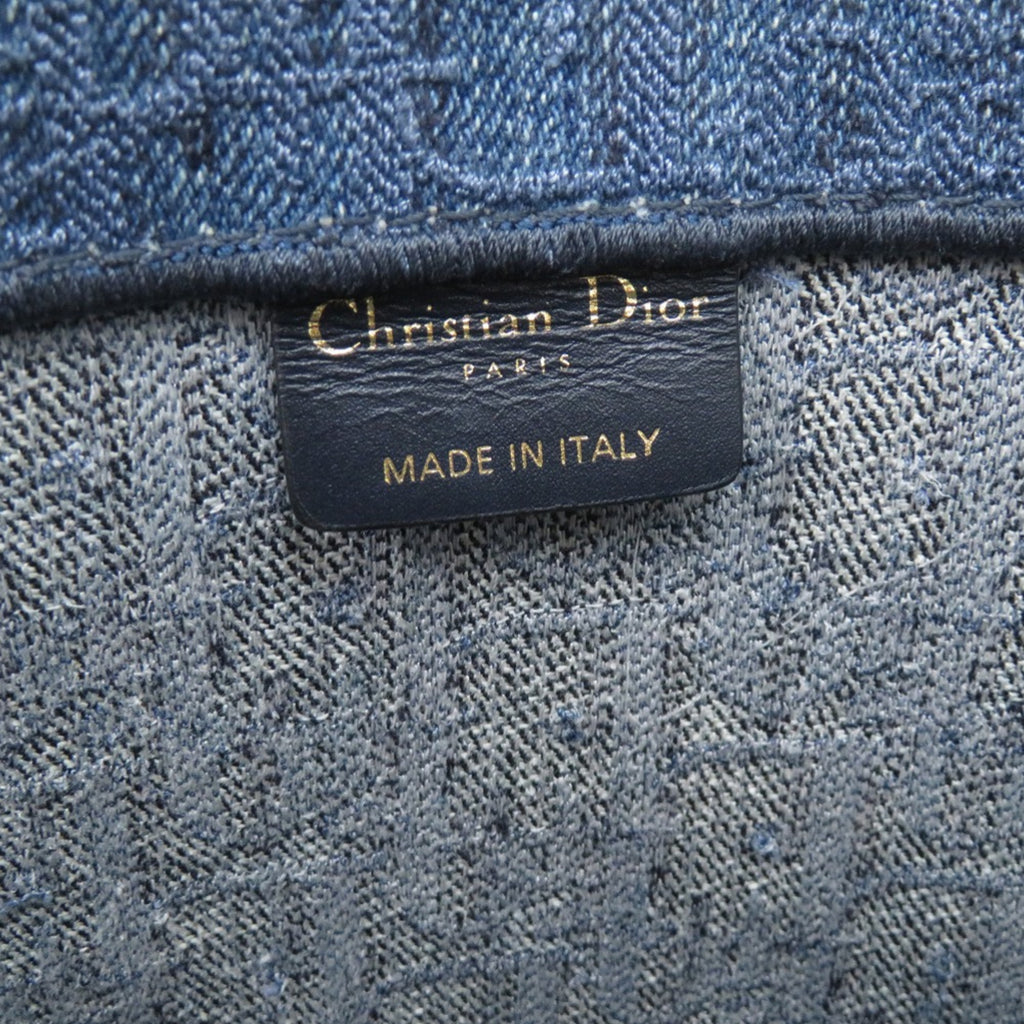 CRD Dior Oblique Book Tote Large M1286ZWAL Denim Blue Bag 0150