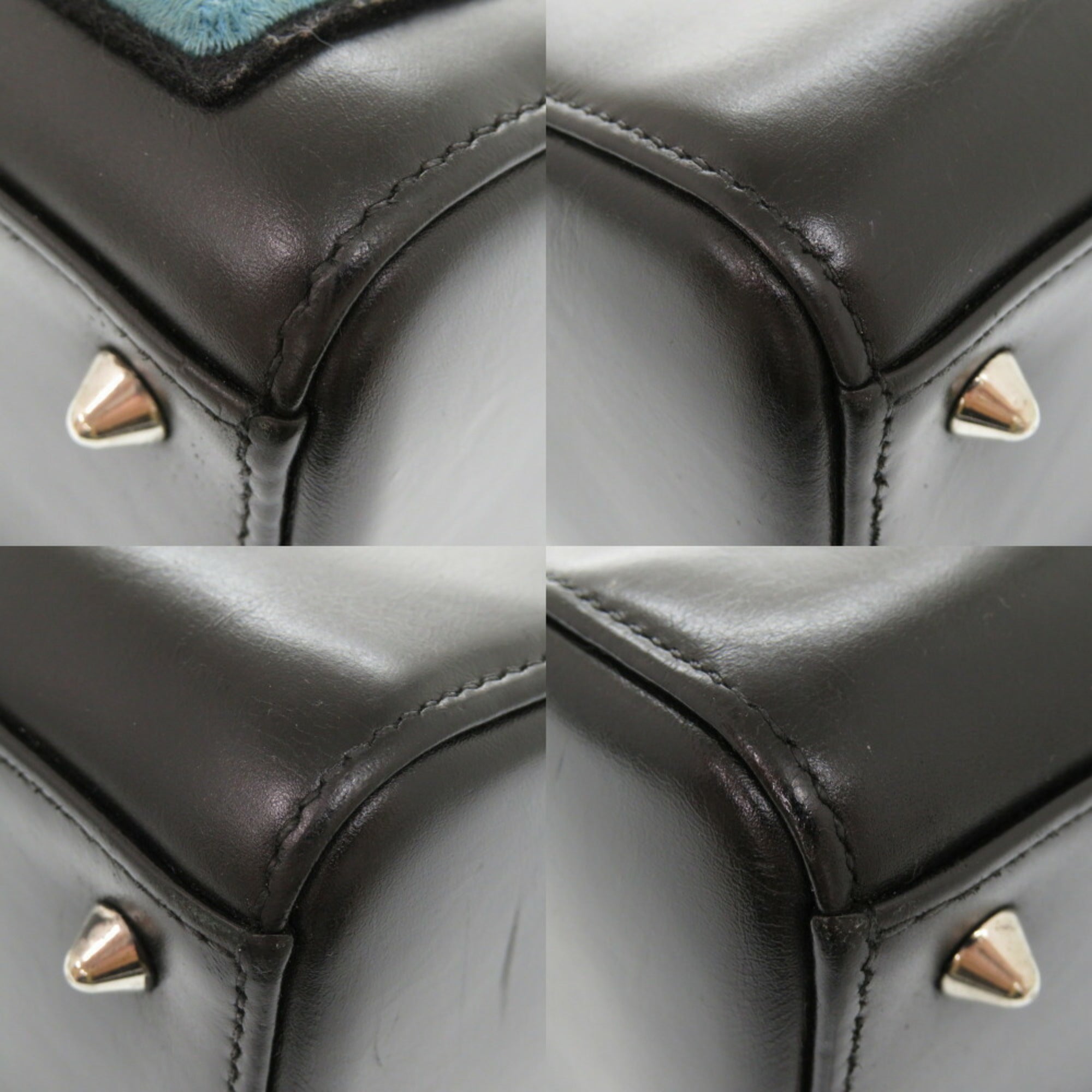 CRD Dior Lady Leather Black Multicolor Handbag Shoulder Bag 0786