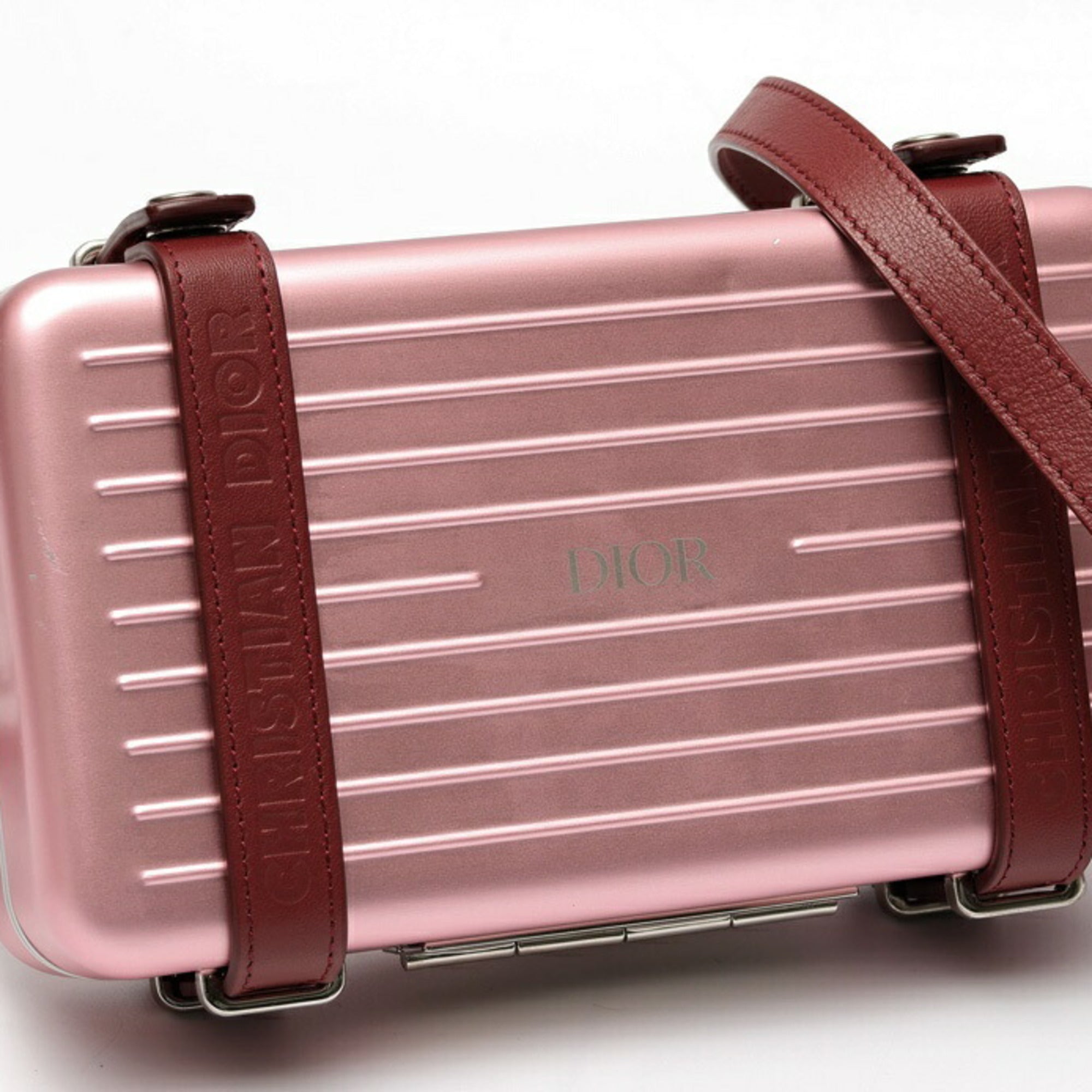 CRD Dior Dior RIMOWA Collaboration Personal Aluminum Crossbody Bag 2DRCA295YWT 99090003 Pink S-159443
