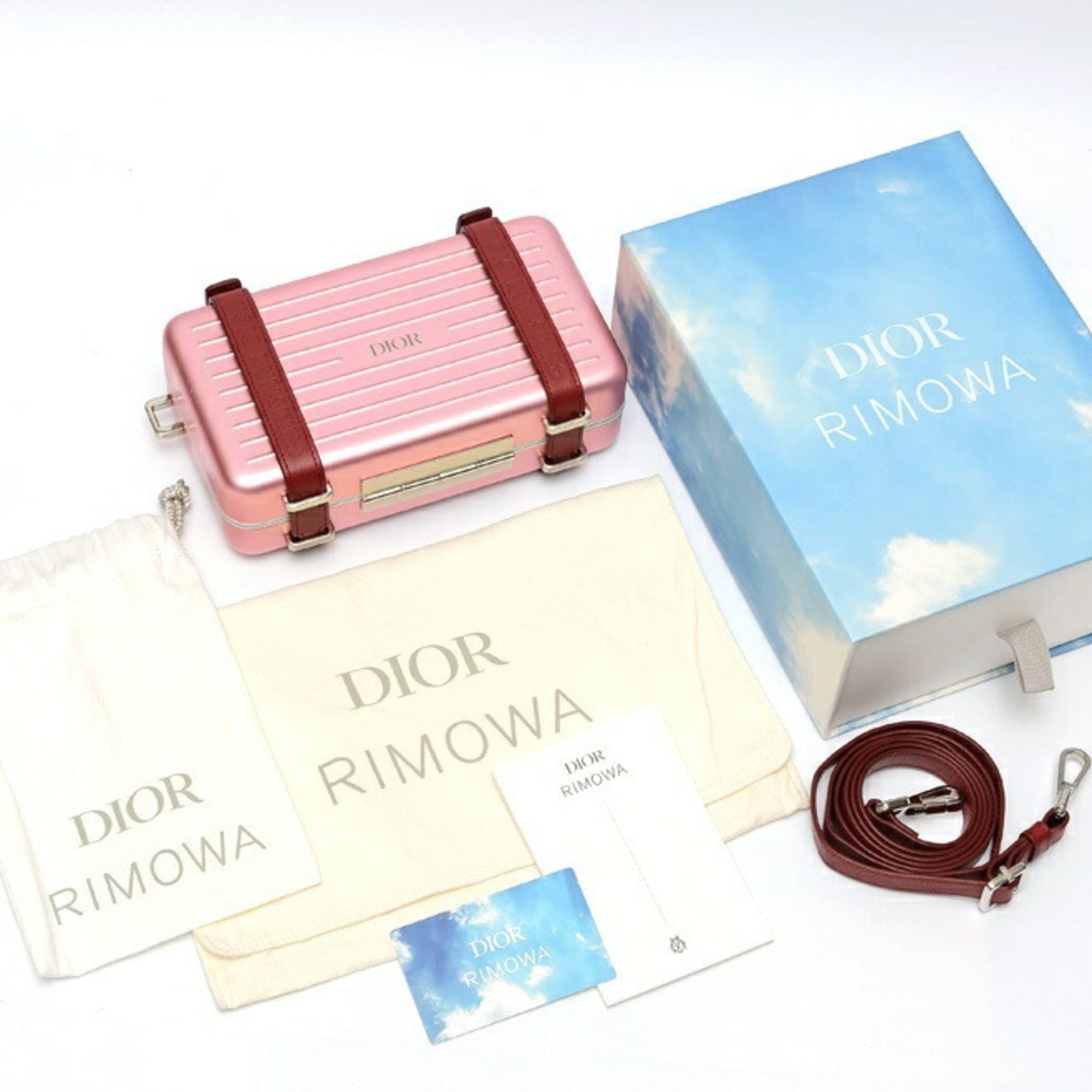 CRD Dior Dior RIMOWA Collaboration Personal Aluminum Crossbody Bag 2DRCA295YWT 99090003 Pink S-159443