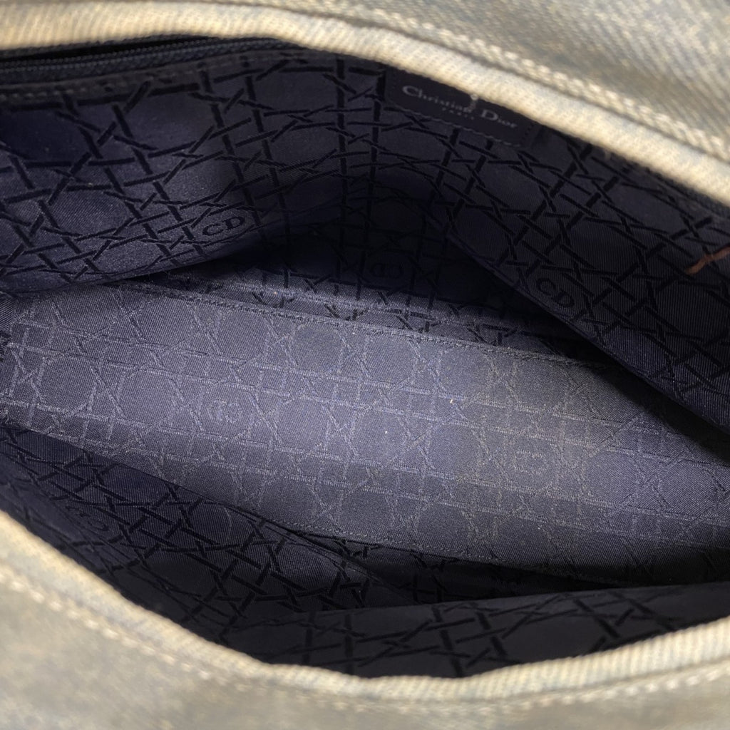 CRD Dior Cannage Lady Denim Blue 2-Way Bag for Women