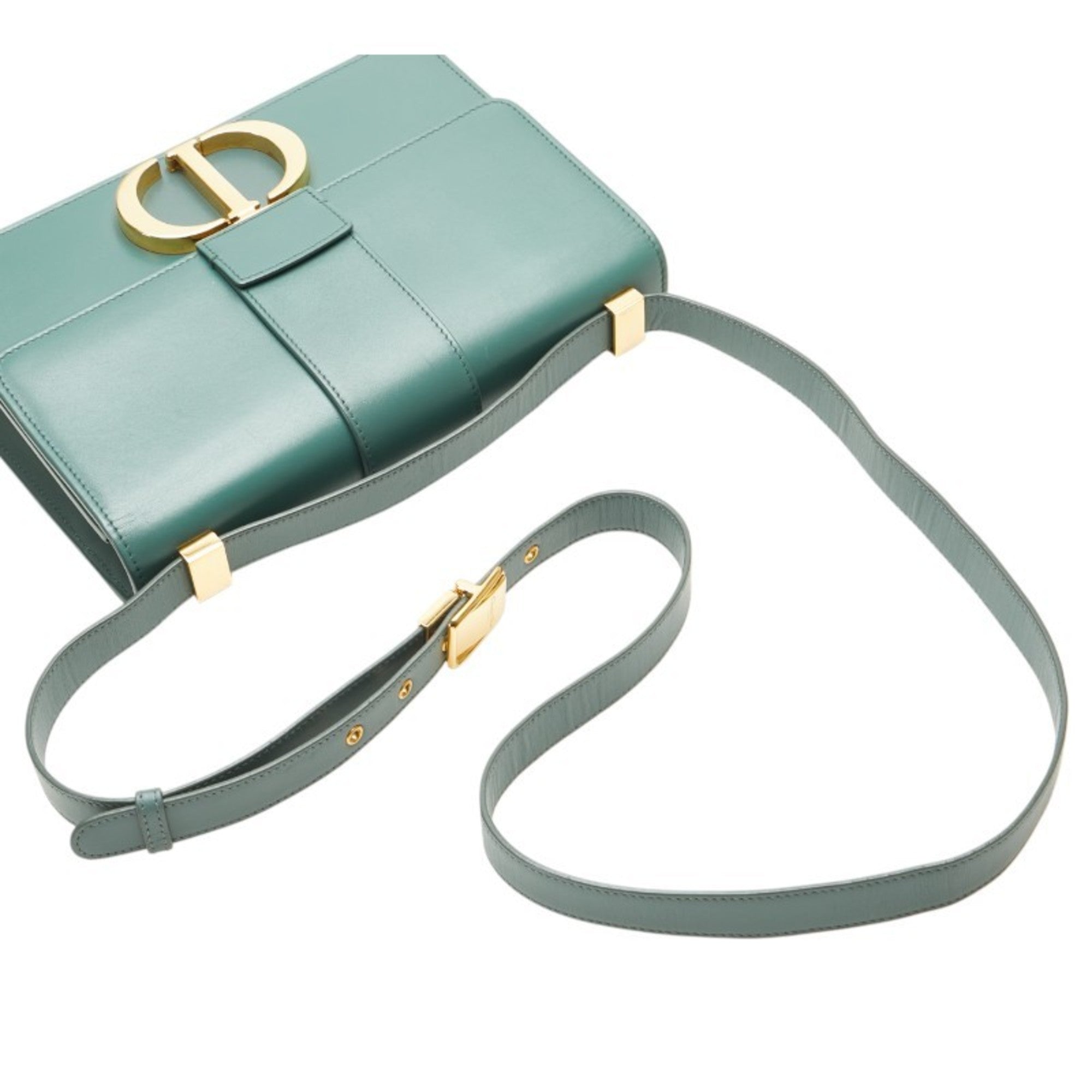 CRD Dior Dior 30 Montaigne Shoulder Bag in Green Calfskin Leather for Women