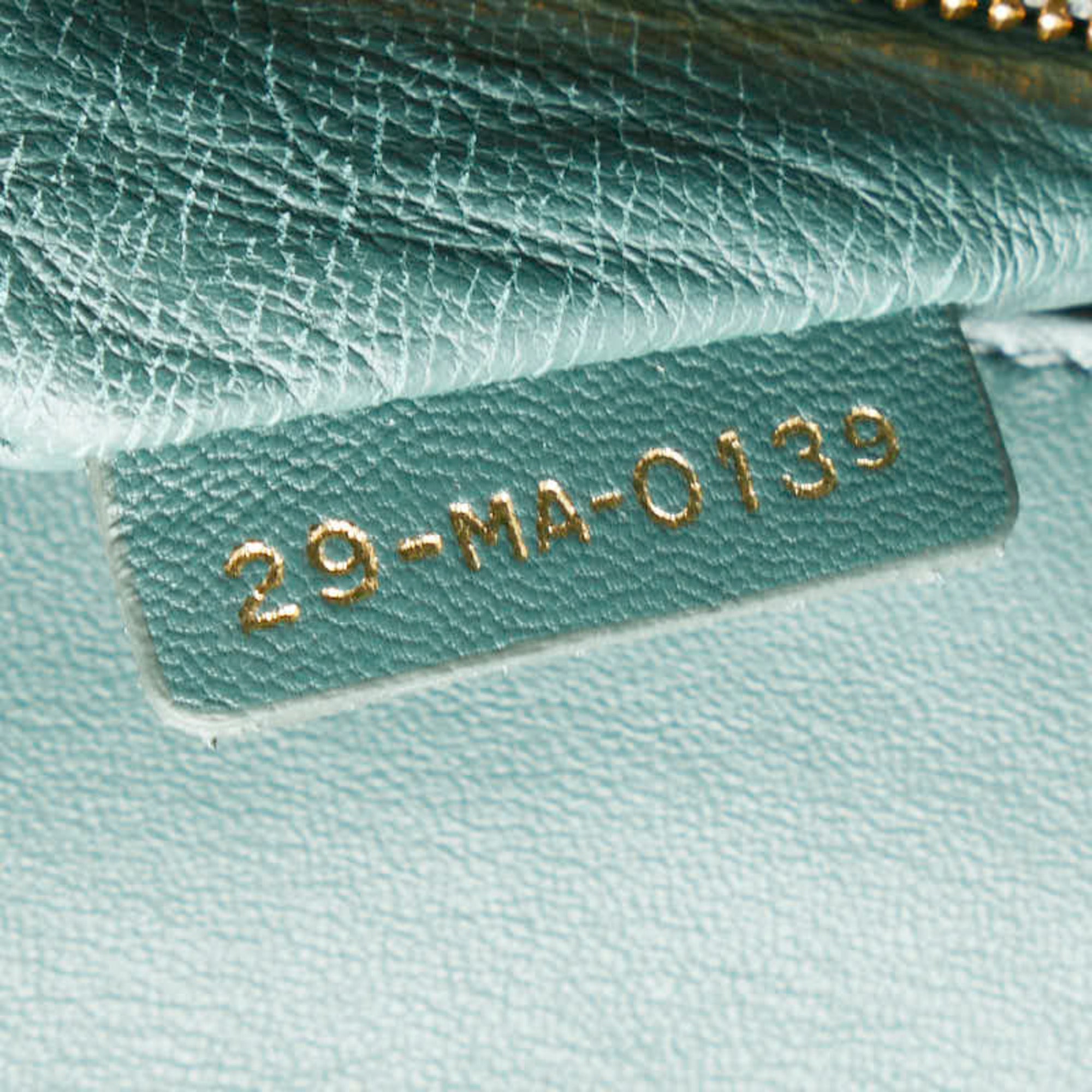 CRD Dior Dior 30 Montaigne Shoulder Bag in Green Calfskin Leather for Women