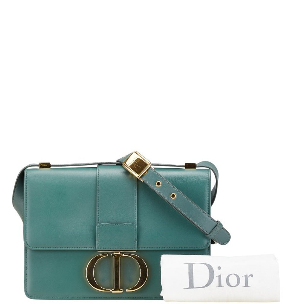 CRD Dior Dior 30 Montaigne Shoulder Bag in Green Calfskin Leather for Women