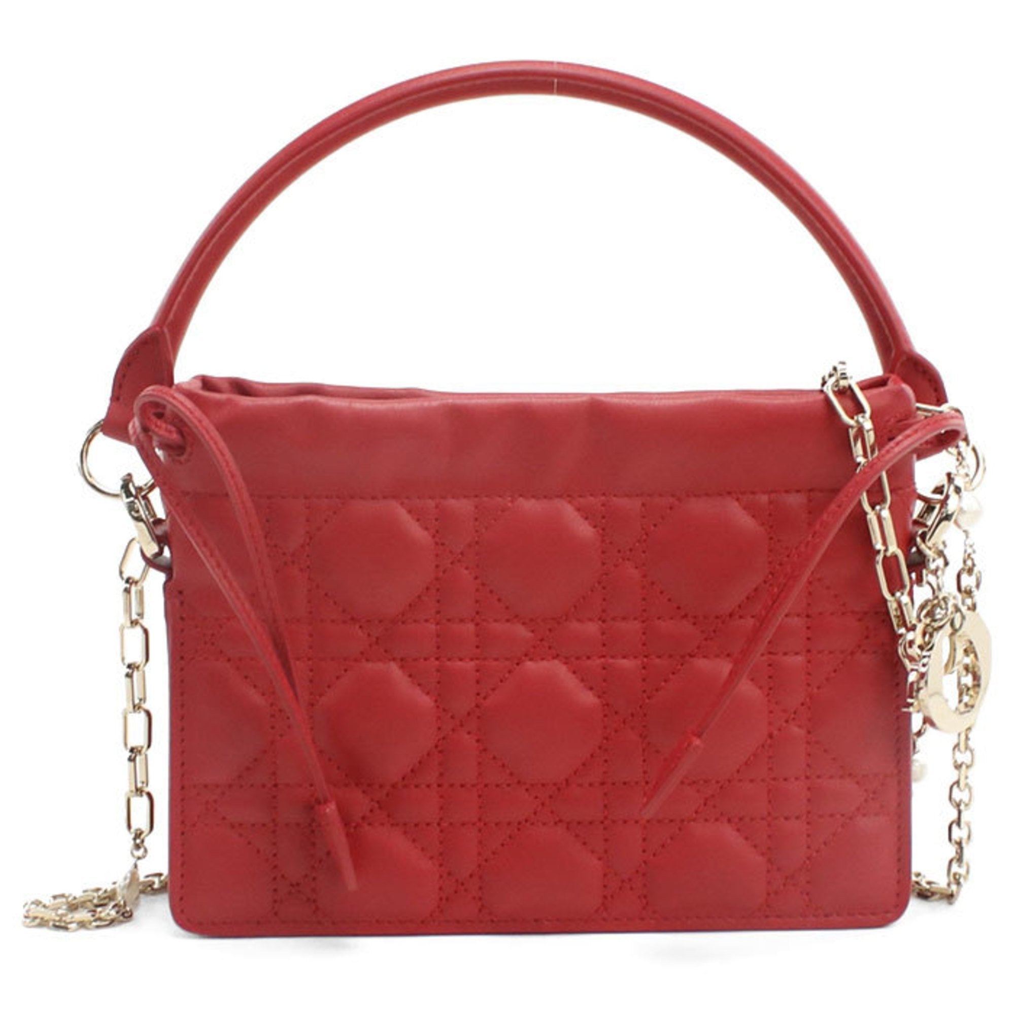 CRD Dior DIOR Lady Dior Millie Mini Bag S0981 ONMJ Handbag, Red