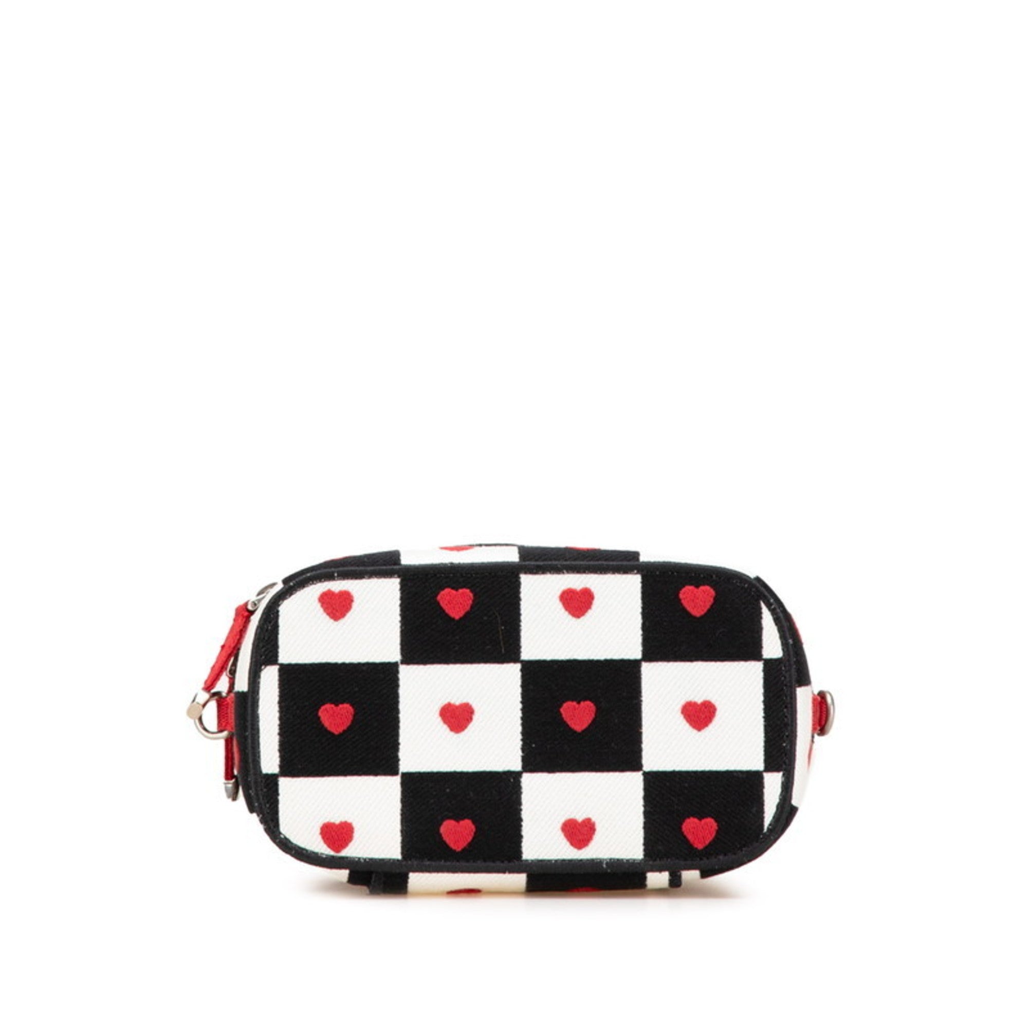 CRD Dior Dior Diora Mall Vanity Bag, Handbag, 2-Way, Black, White, Red, Canvas, Women's,