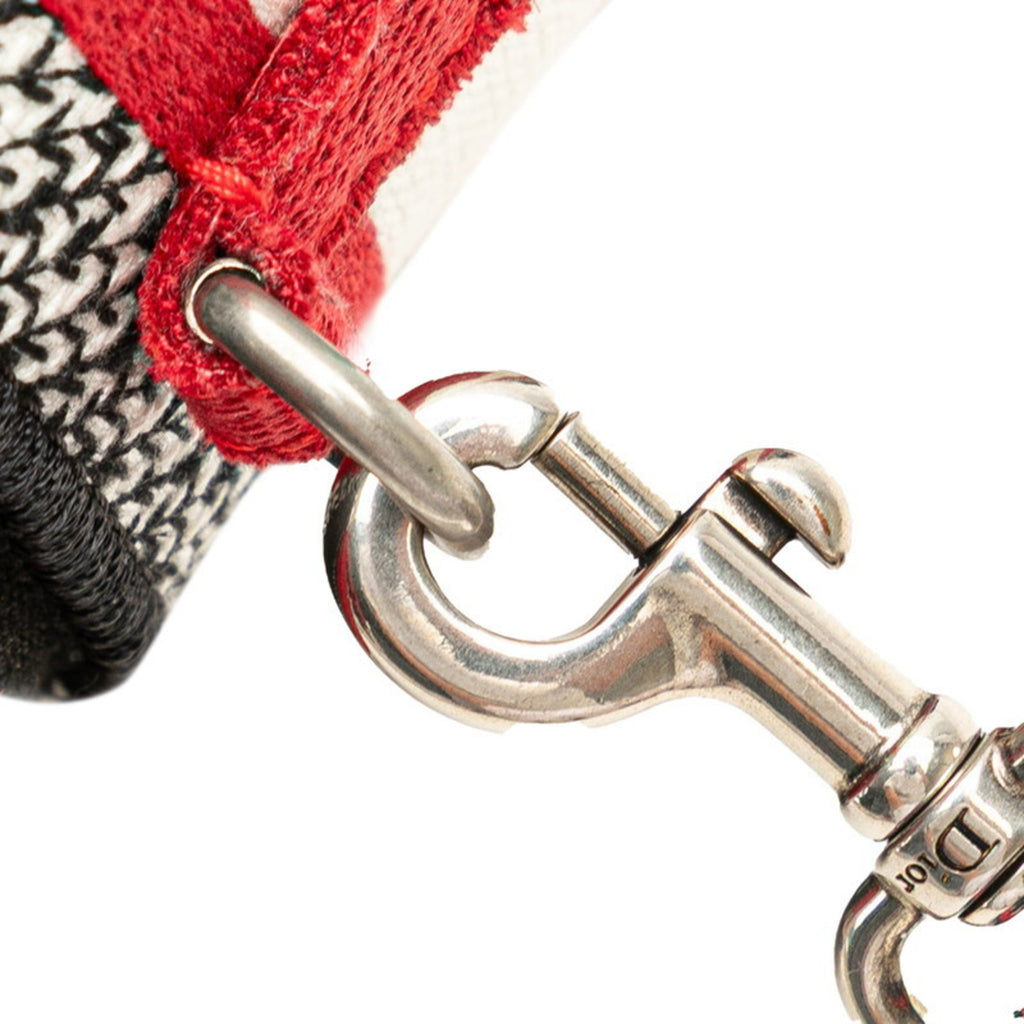 CRD Dior Dior Diora Mall Vanity Bag, Handbag, 2-Way, Black, White, Red, Canvas, Women's,