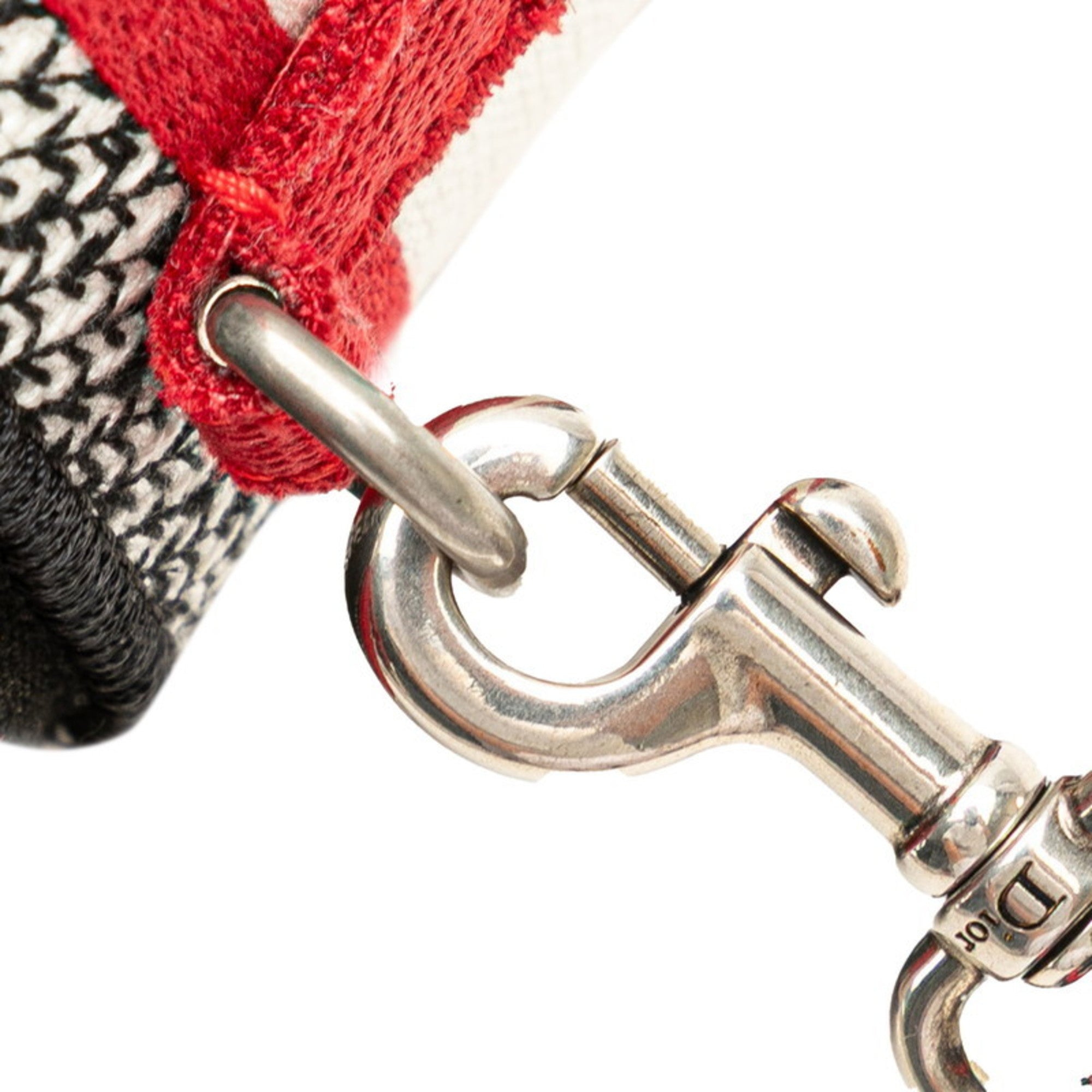 CRD Dior Dior Diora Mall Vanity Bag, Handbag, 2-Way, Black, White, Red, Canvas, Women's,