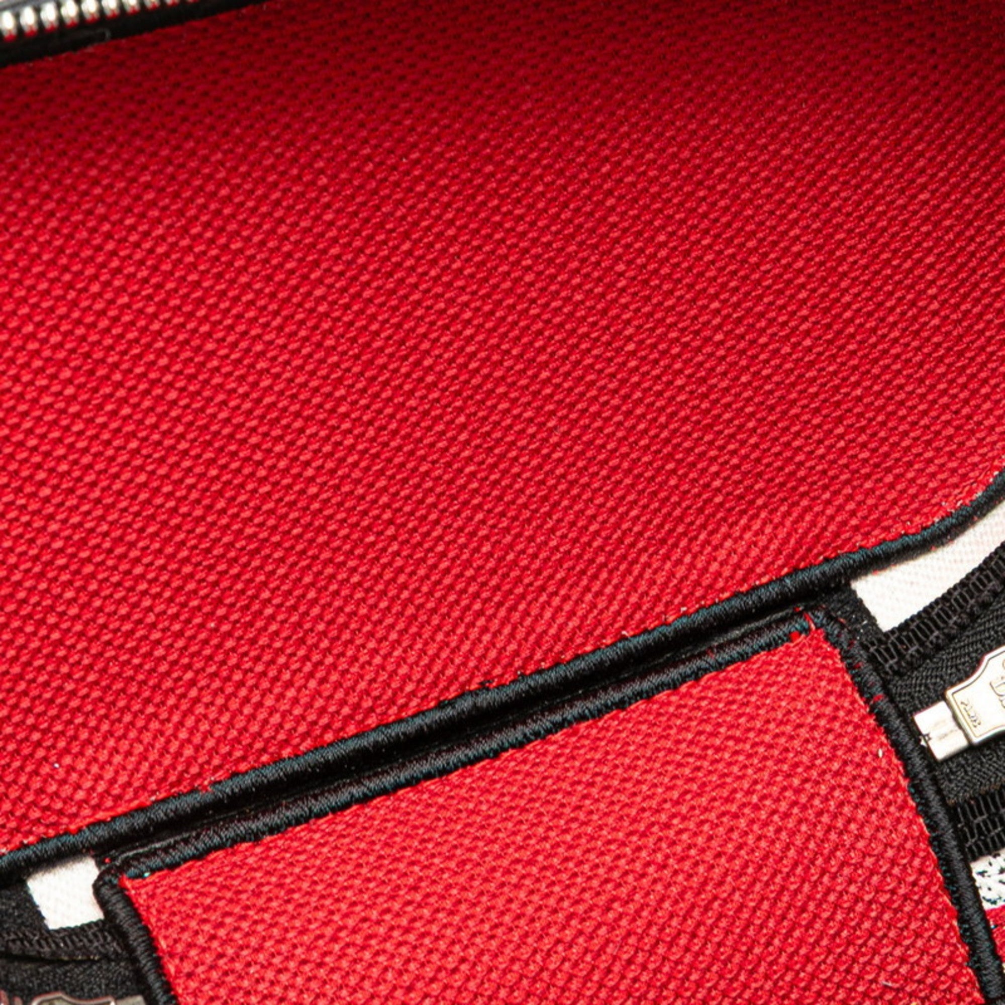 CRD Dior Dior Diora Mall Vanity Bag, Handbag, 2-Way, Black, White, Red, Canvas, Women's,