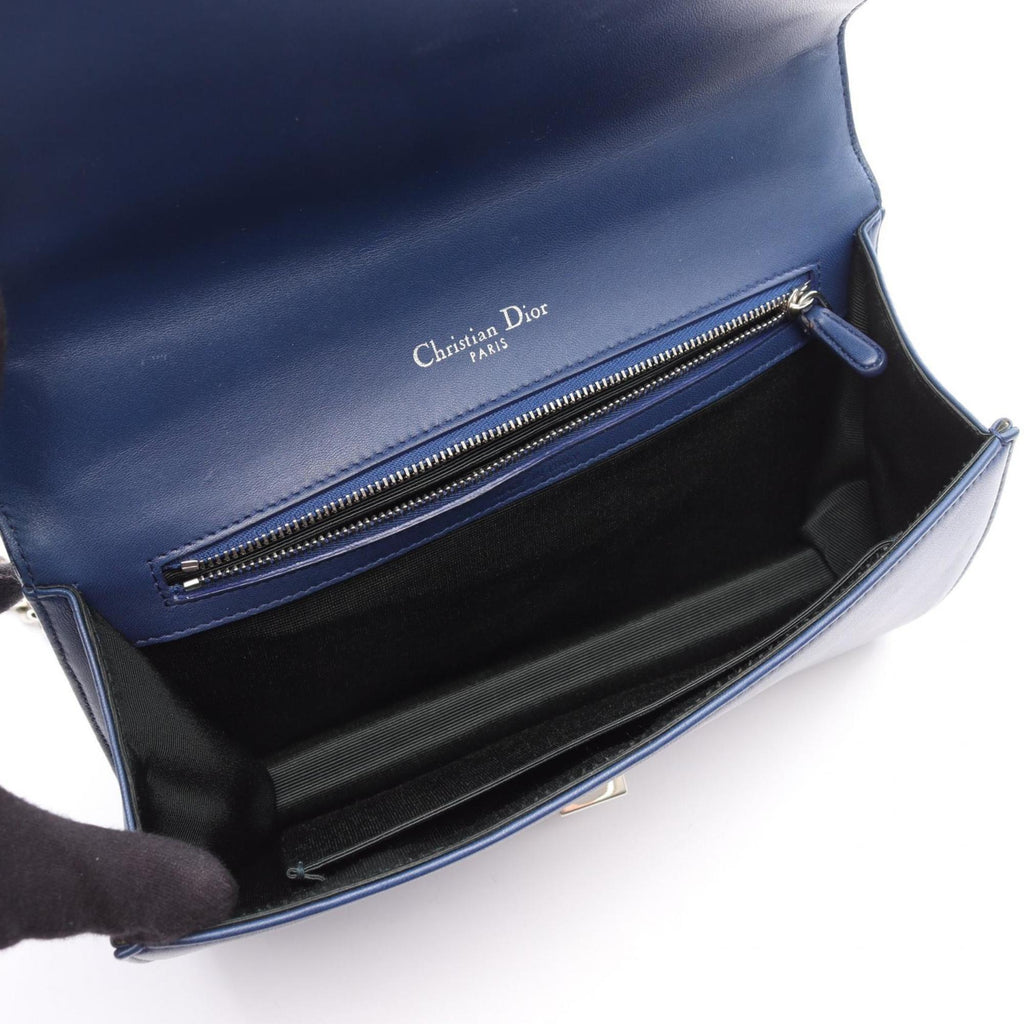 CRD Dior Dior DIORAMA Diorama Shoulder Bag, Leather, Women's, Blue, M0422OVRG