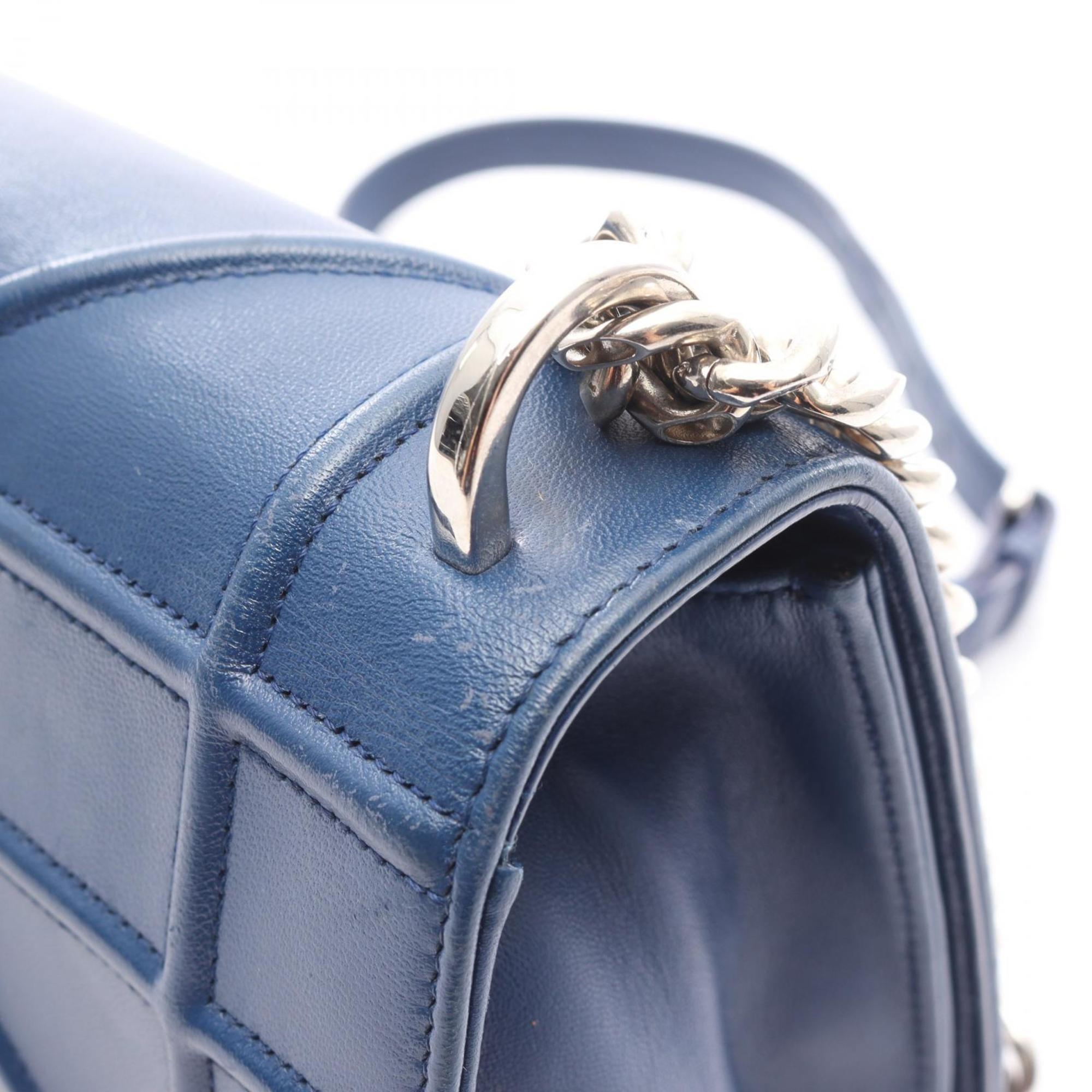 CRD Dior Dior DIORAMA Diorama Shoulder Bag, Leather, Women's, Blue, M0422OVRG