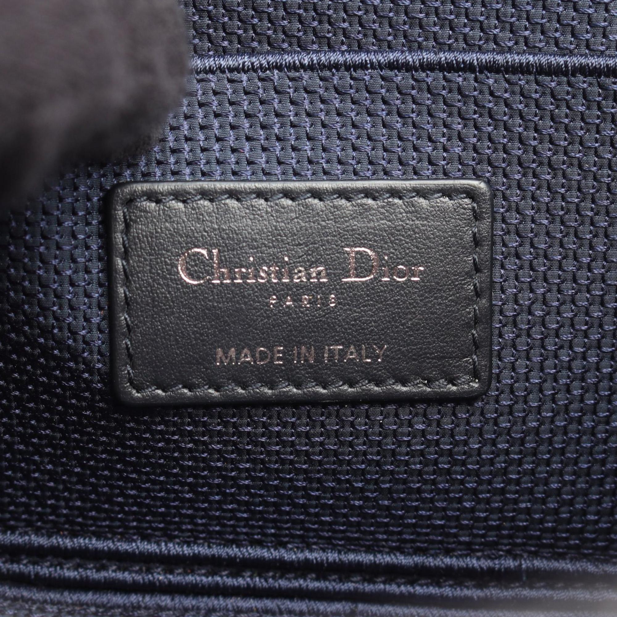 CRD Dior Dior TRAVEL Small Vanity Handbag, Canvas, Women's, Navy, White, Red