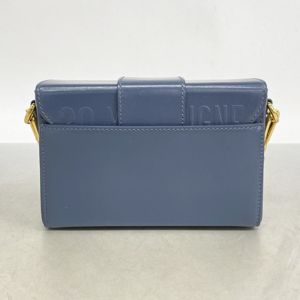 CRD Dior Montaigne Leather Shoulder Bag in Smoky Blue for Women