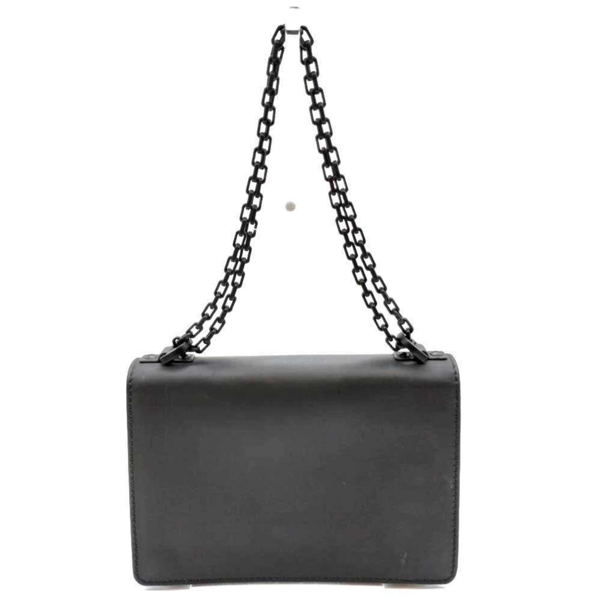 CRD Dior Ja Chain Shoulder Bag in Black Leather for Women