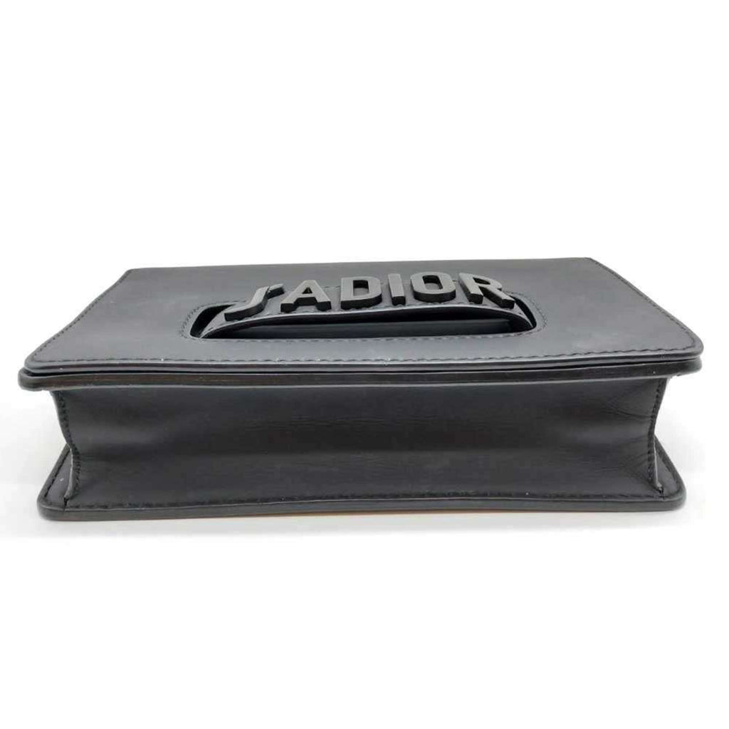 CRD Dior Ja Chain Shoulder Bag in Black Leather for Women