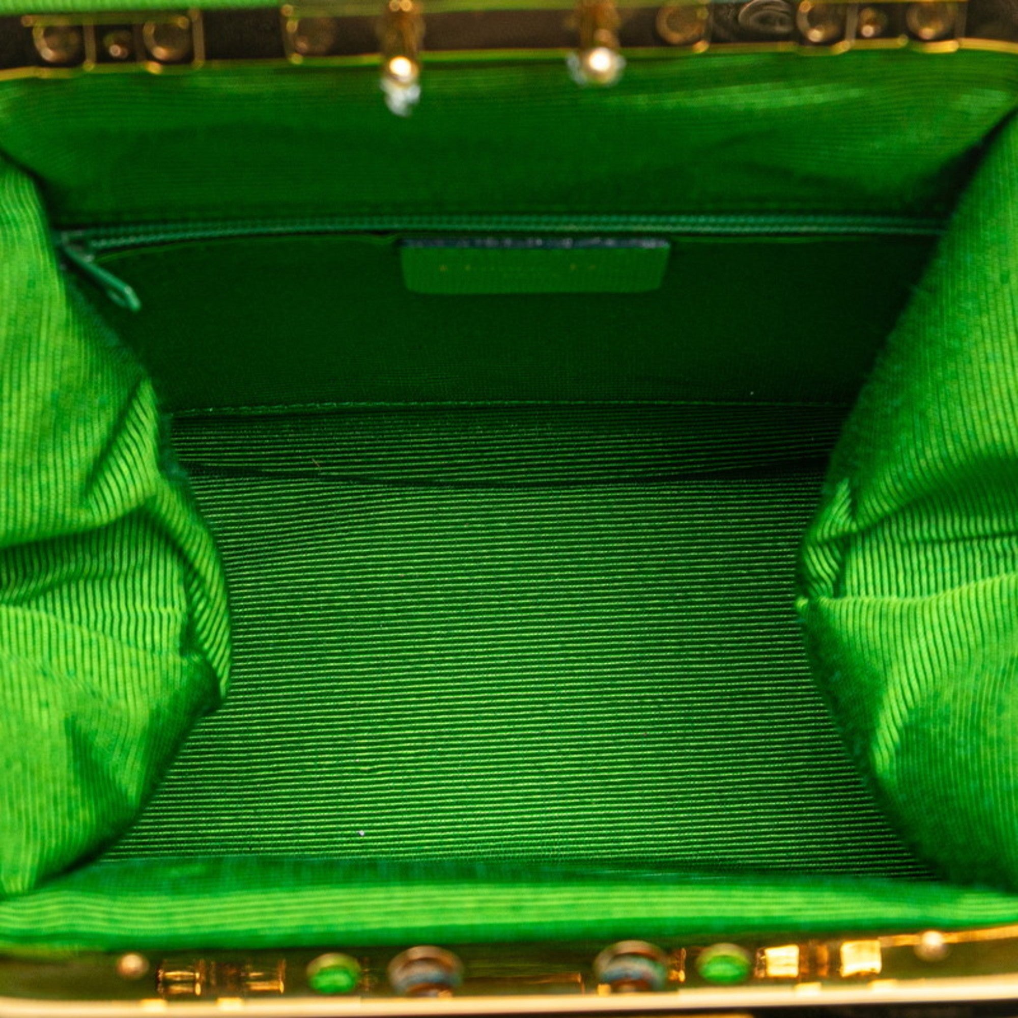 CRD Dior Dior 2-way handbag/shoulder bag in blue/green satin and canvas for women.