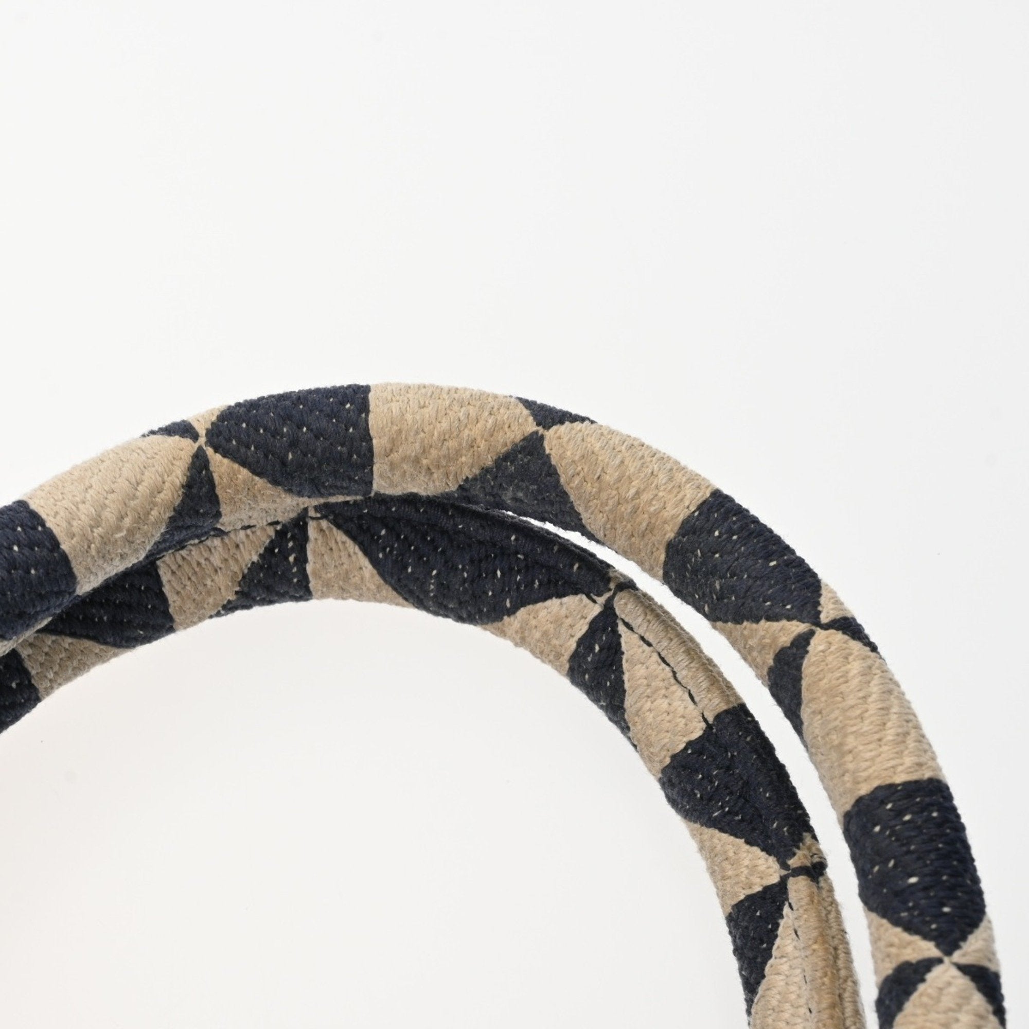 PDA Triangle Jacquard 2-Way Canvas Tote Bag, Navy/White, 1BA354, Women's