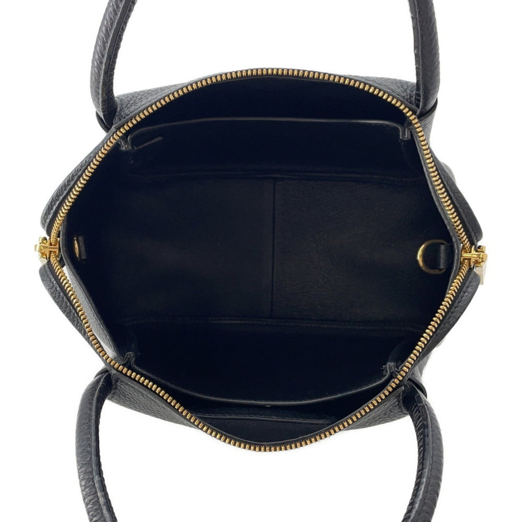 PDA Small Vitello Dino Leather Handbag 1BC145 PRADA 2-Way Shoulder Bag Black